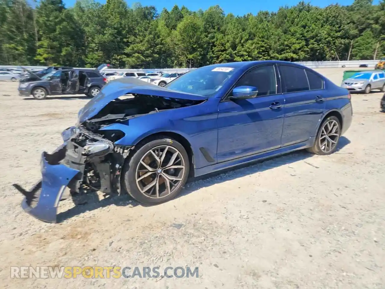 1 Photograph of a damaged car WBA53BH01MWX20467 BMW 5 SERIES 2021
