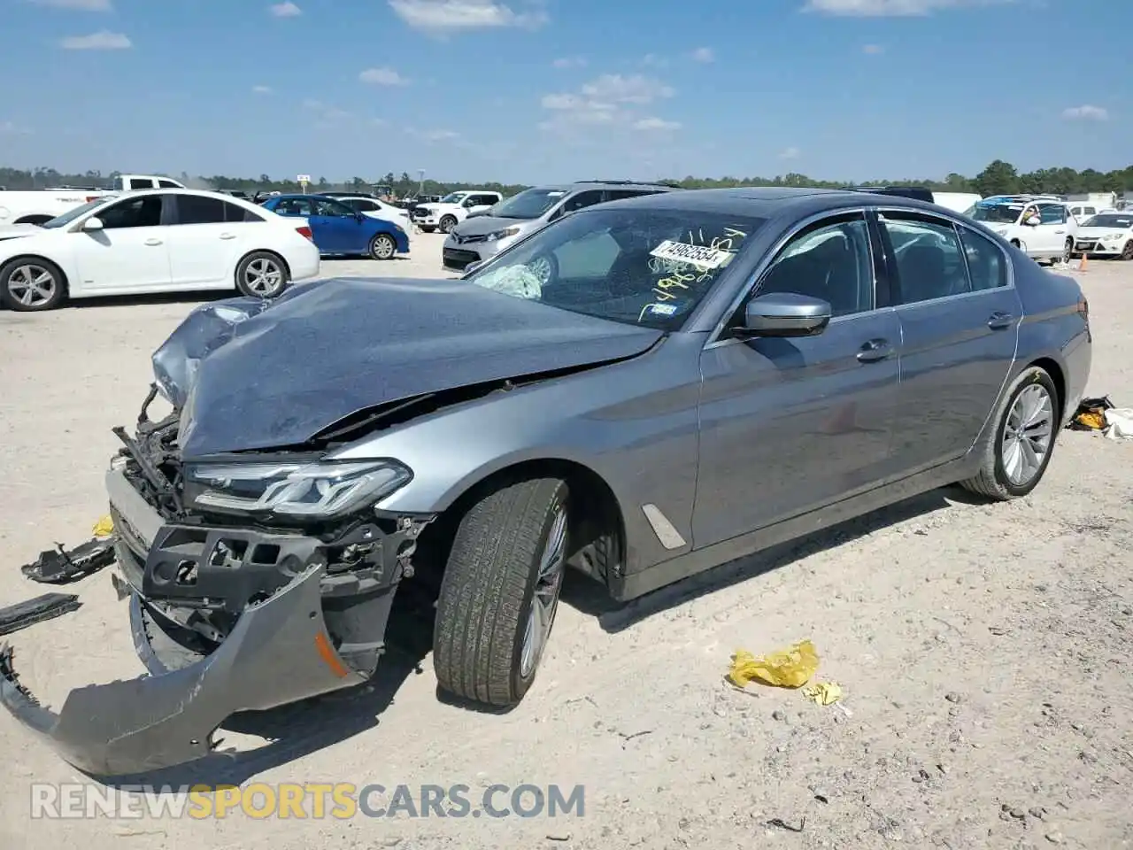 1 fotografías del automóvil dañado WBA53BH06MCF47243 BMW 5 SERIES 2021