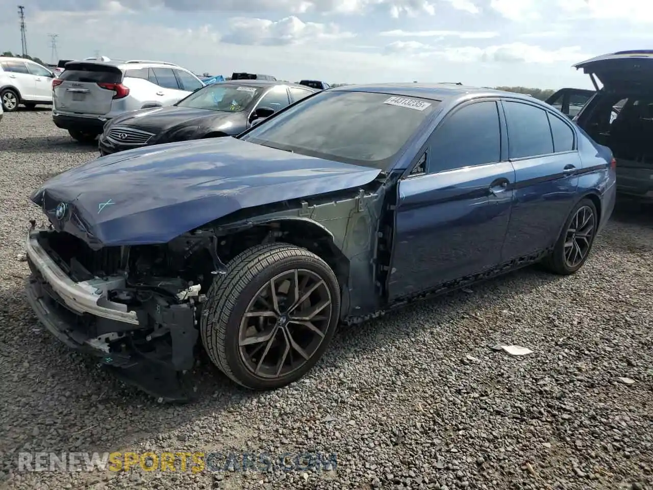 1 Photograph of a damaged car WBA53BH07MWX08789 BMW 5 SERIES 2021