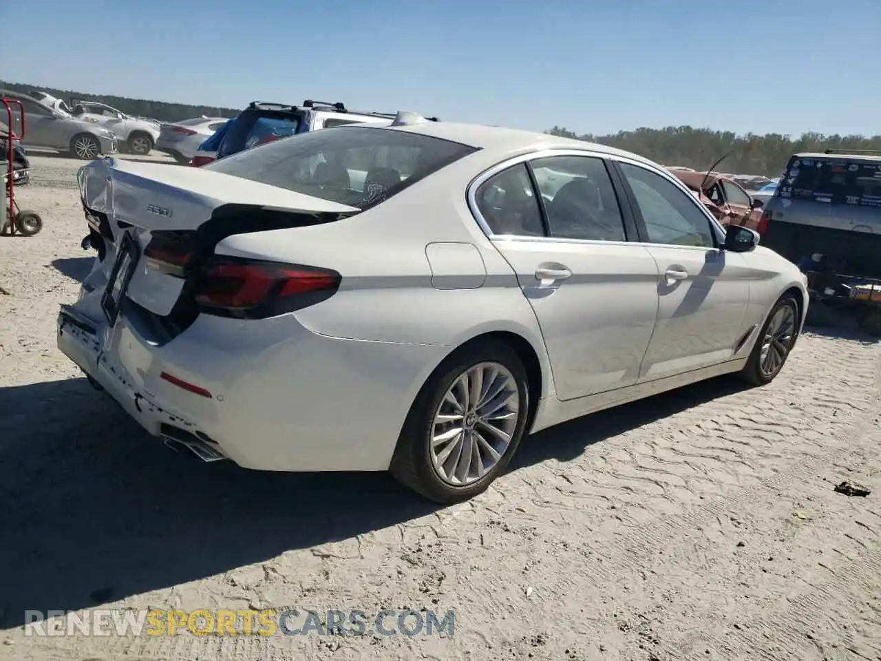3 fotografías del automóvil dañado WBA53BH0XMWW97741 BMW 5 SERIES 2021