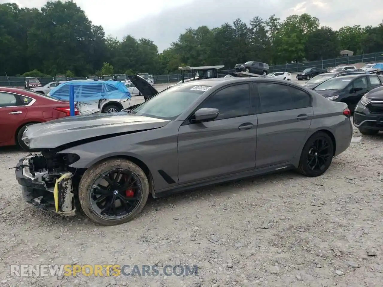 1 Photograph of a damaged car WBA53BJ00MWX28005 BMW 5 SERIES 2021