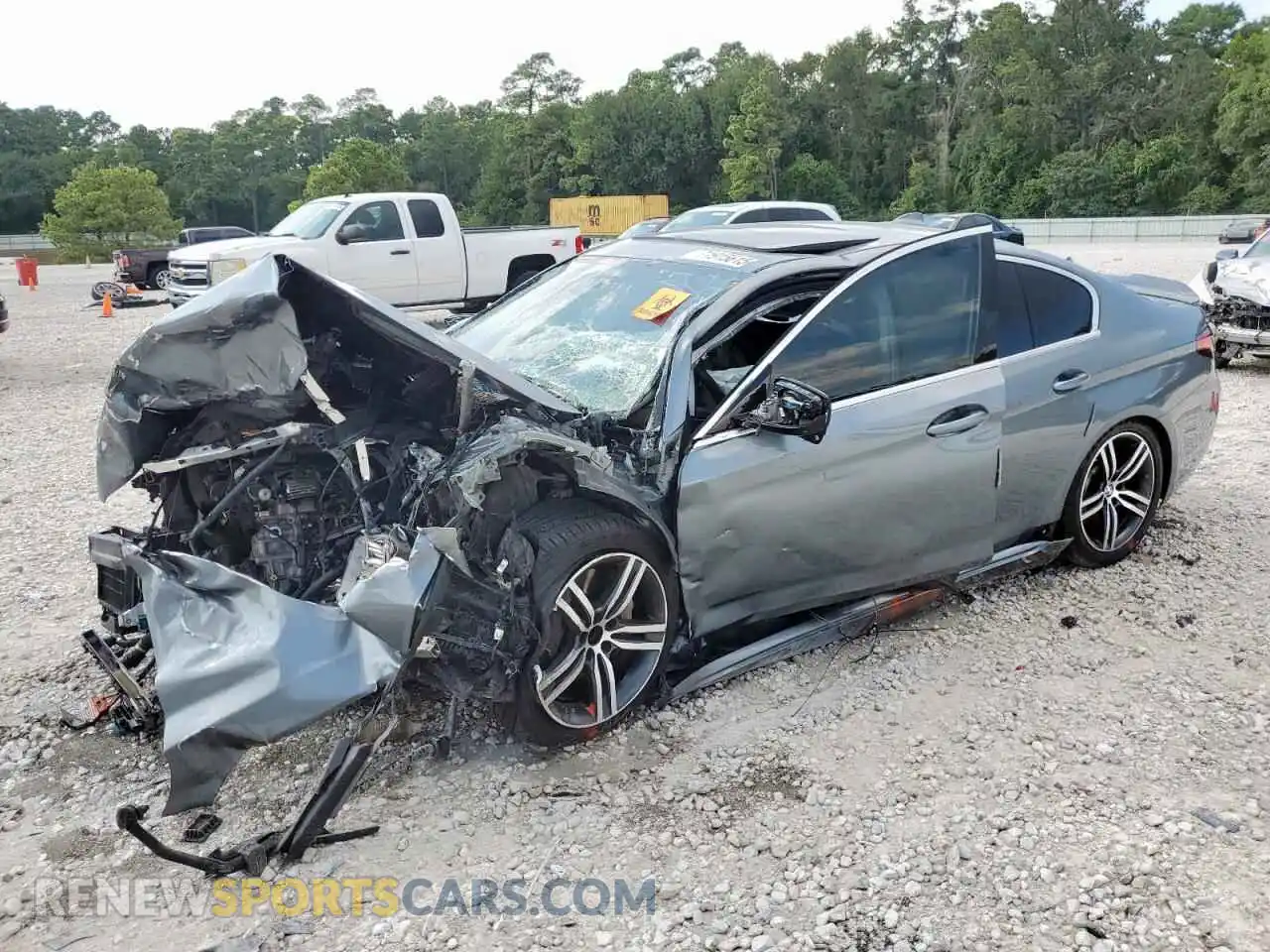 1 Photograph of a damaged car WBA53BJ06MWX20748 BMW 5 SERIES 2021