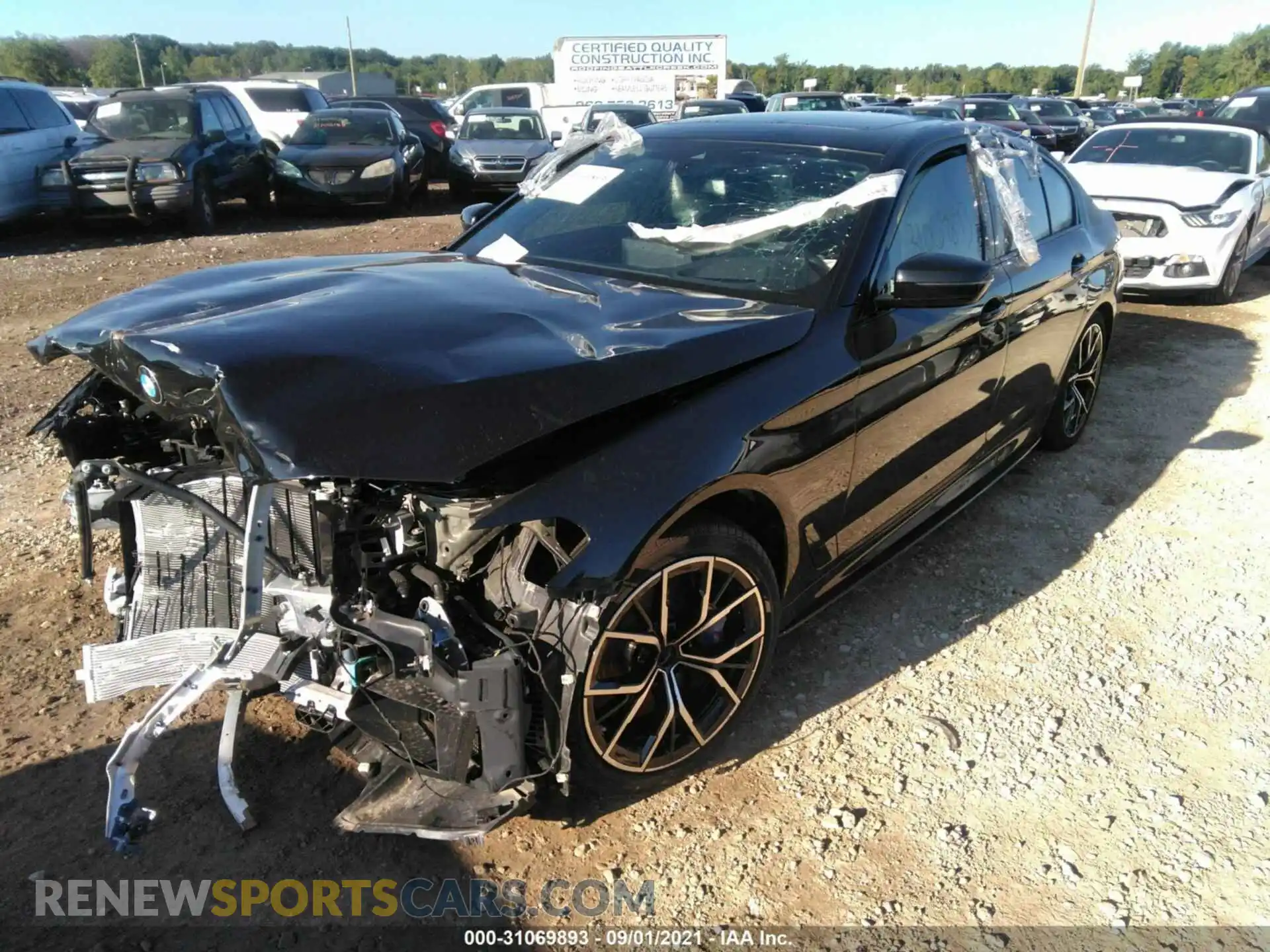 2 Photograph of a damaged car WBA73BJ02MWX24577 BMW 5 SERIES 2021