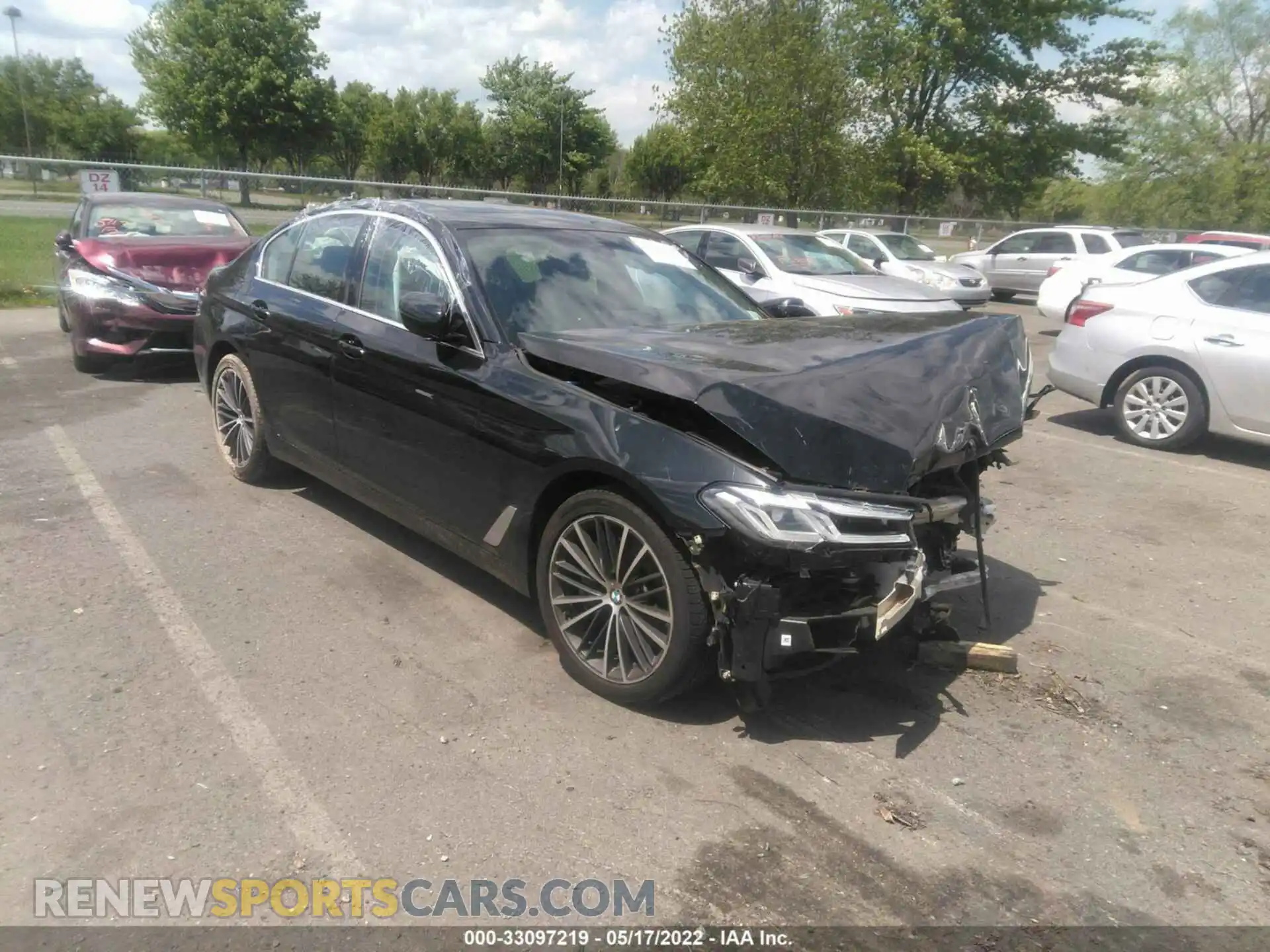 1 fotografías del automóvil dañado WBA73BJ09MWW90296 BMW 5 SERIES 2021