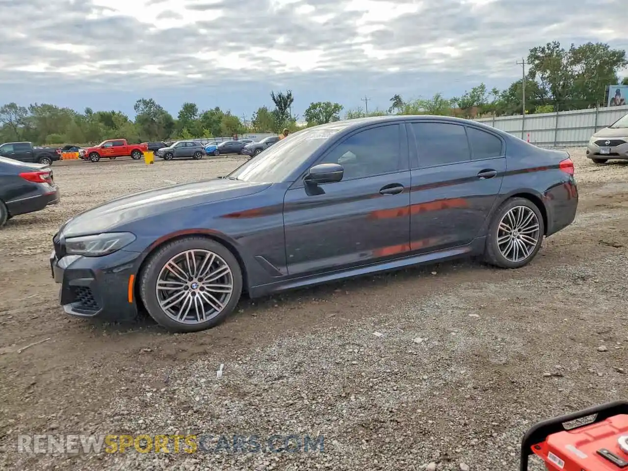 1 fotografías del automóvil dañado WBA73BJ0XMWW89528 BMW 5 SERIES 2021