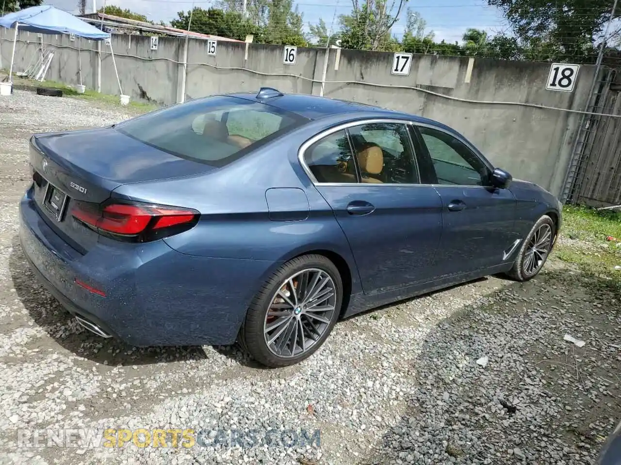 3 fotografías del automóvil dañado WBA53BH0XPWX97097 BMW 5 SERIES 2023