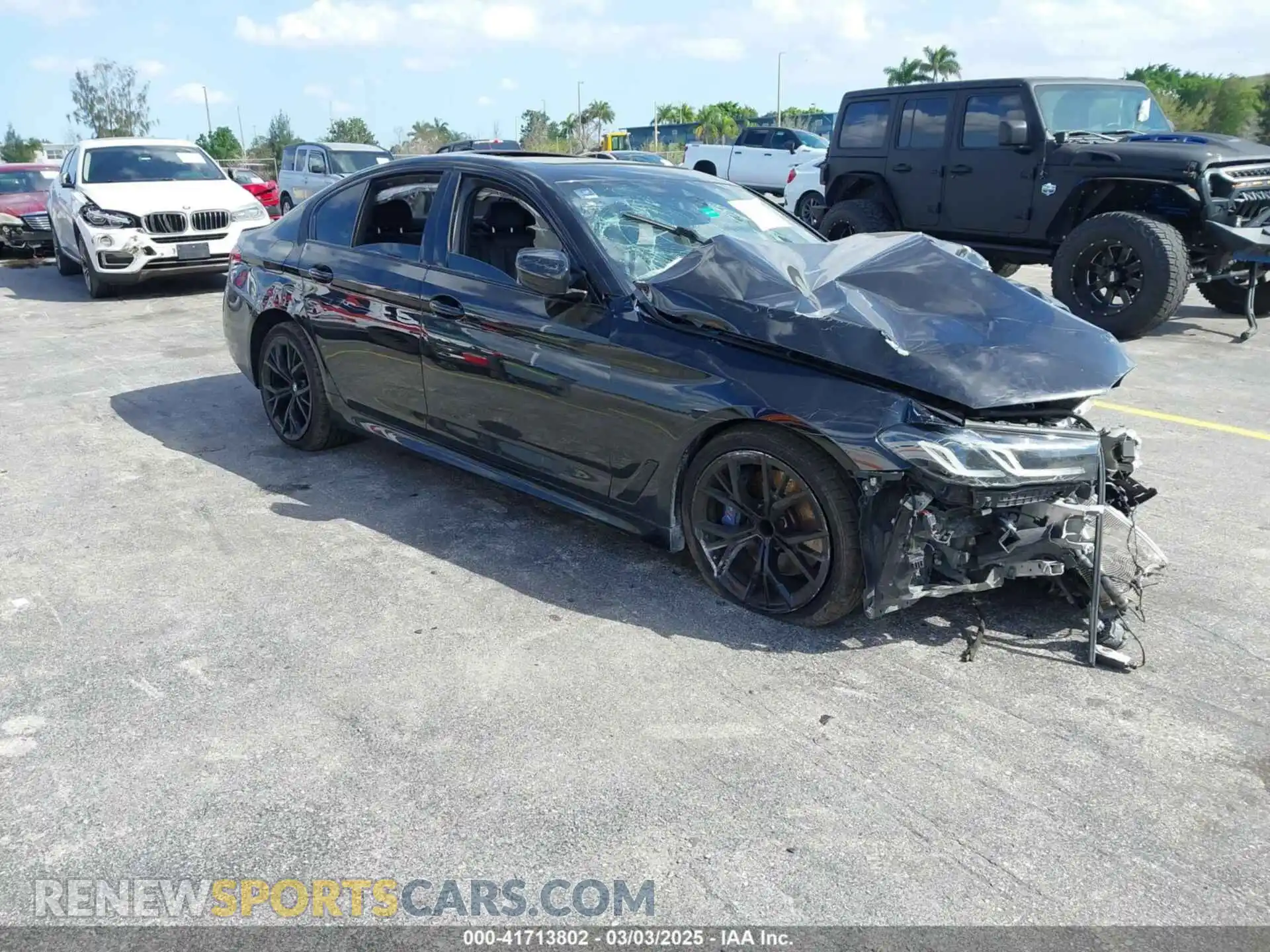1 Photograph of a damaged car WBA53BH00MWX06009 BMW 530I 2021