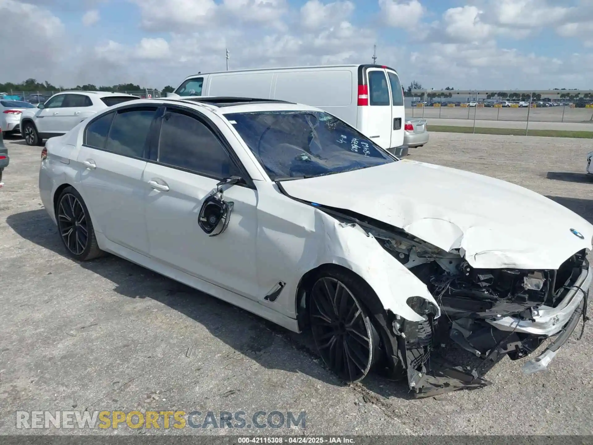 1 Photograph of a damaged car WBA53BH01MWX02468 BMW 530I 2021