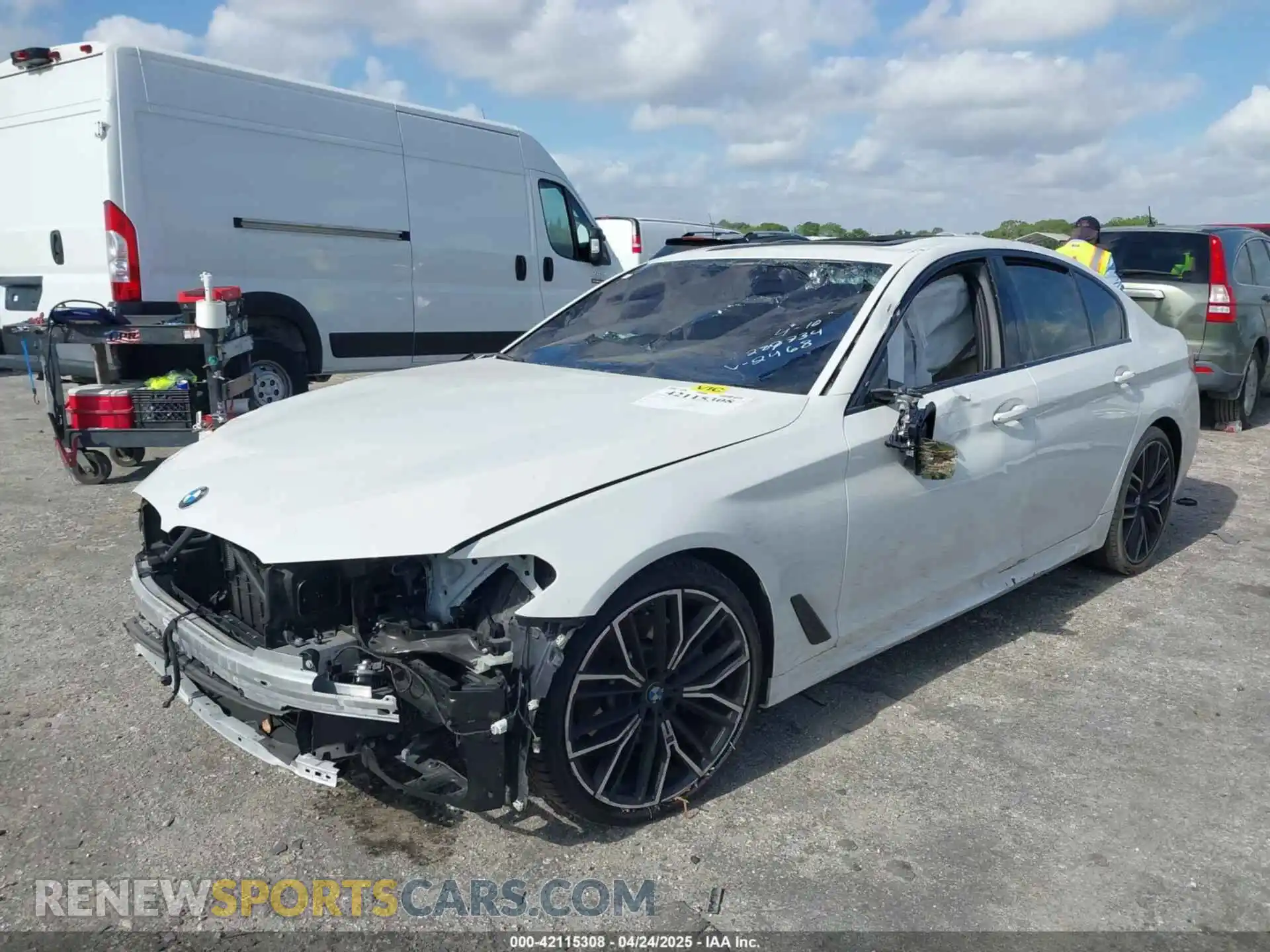 2 Photograph of a damaged car WBA53BH01MWX02468 BMW 530I 2021