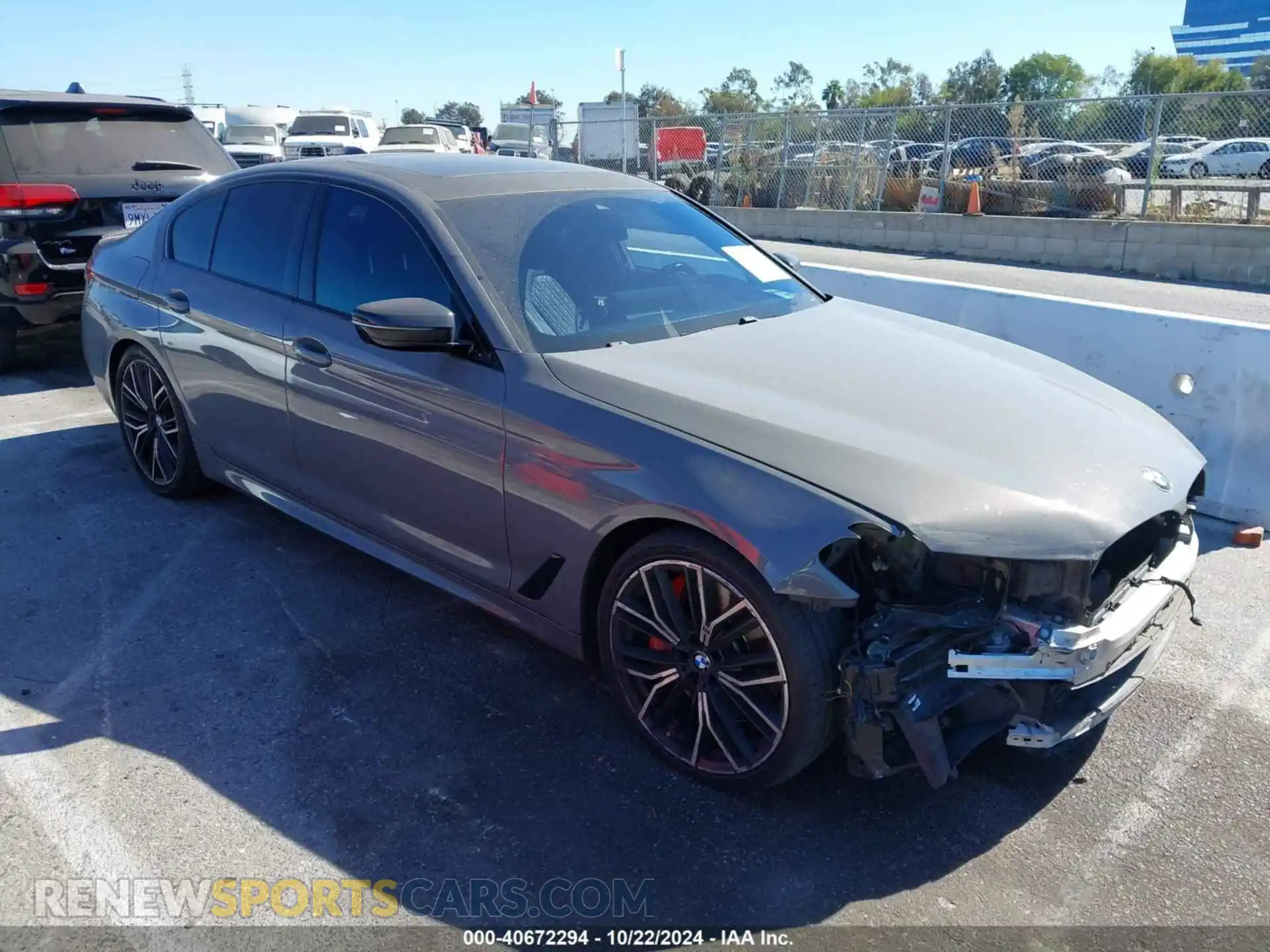 1 Photograph of a damaged car WBA53BJ0XMWX00650 BMW 540I 2021