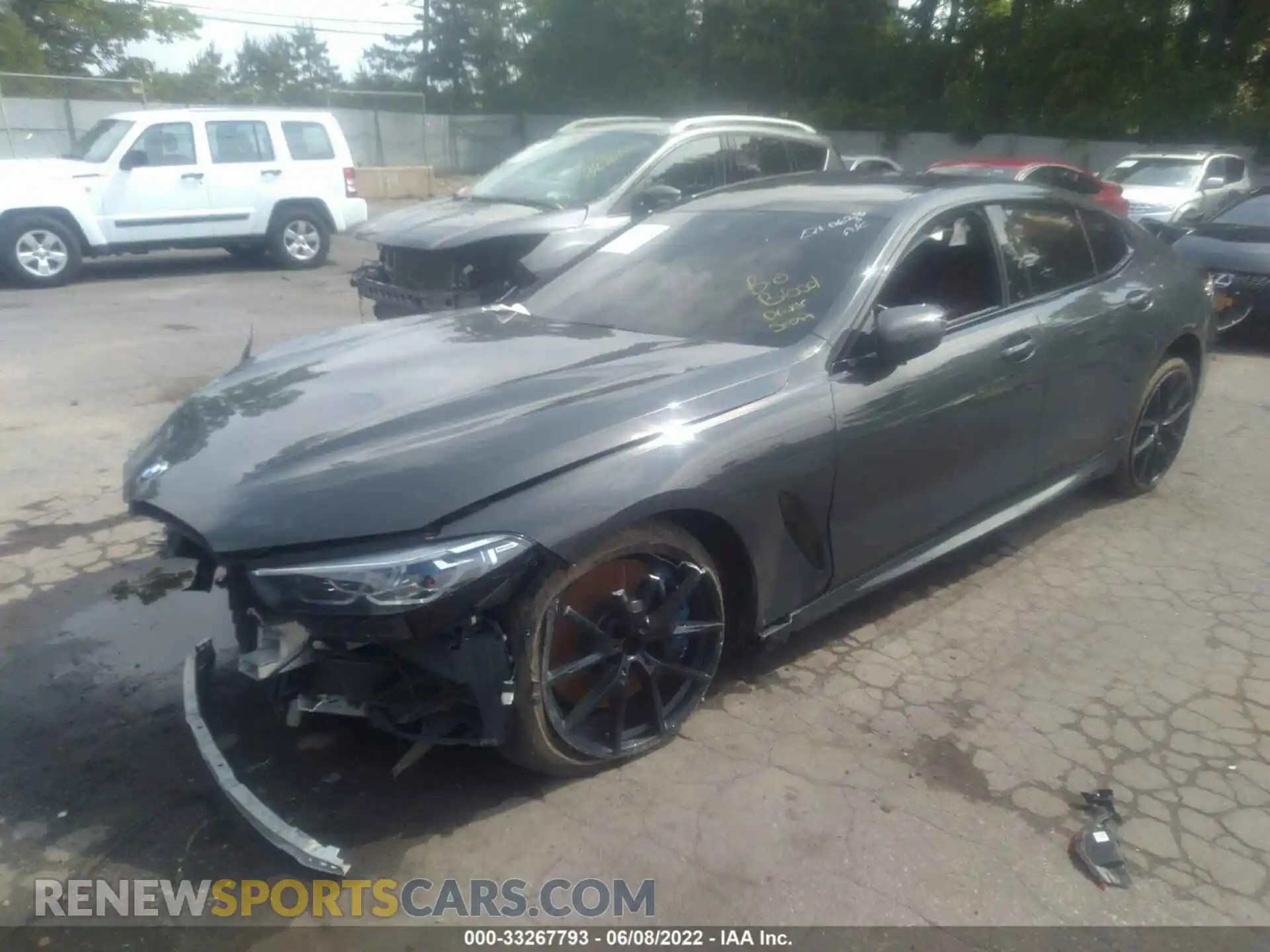 2 Photograph of a damaged car WBAGV8C01MCF83192 BMW 8 SERIES 2021