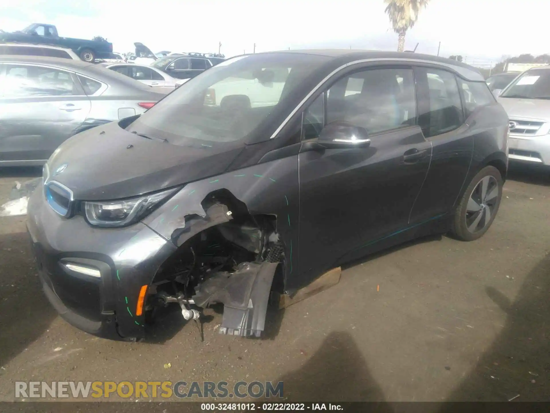 2 Photograph of a damaged car WBY8P4C07L7G74404 BMW I3 2020