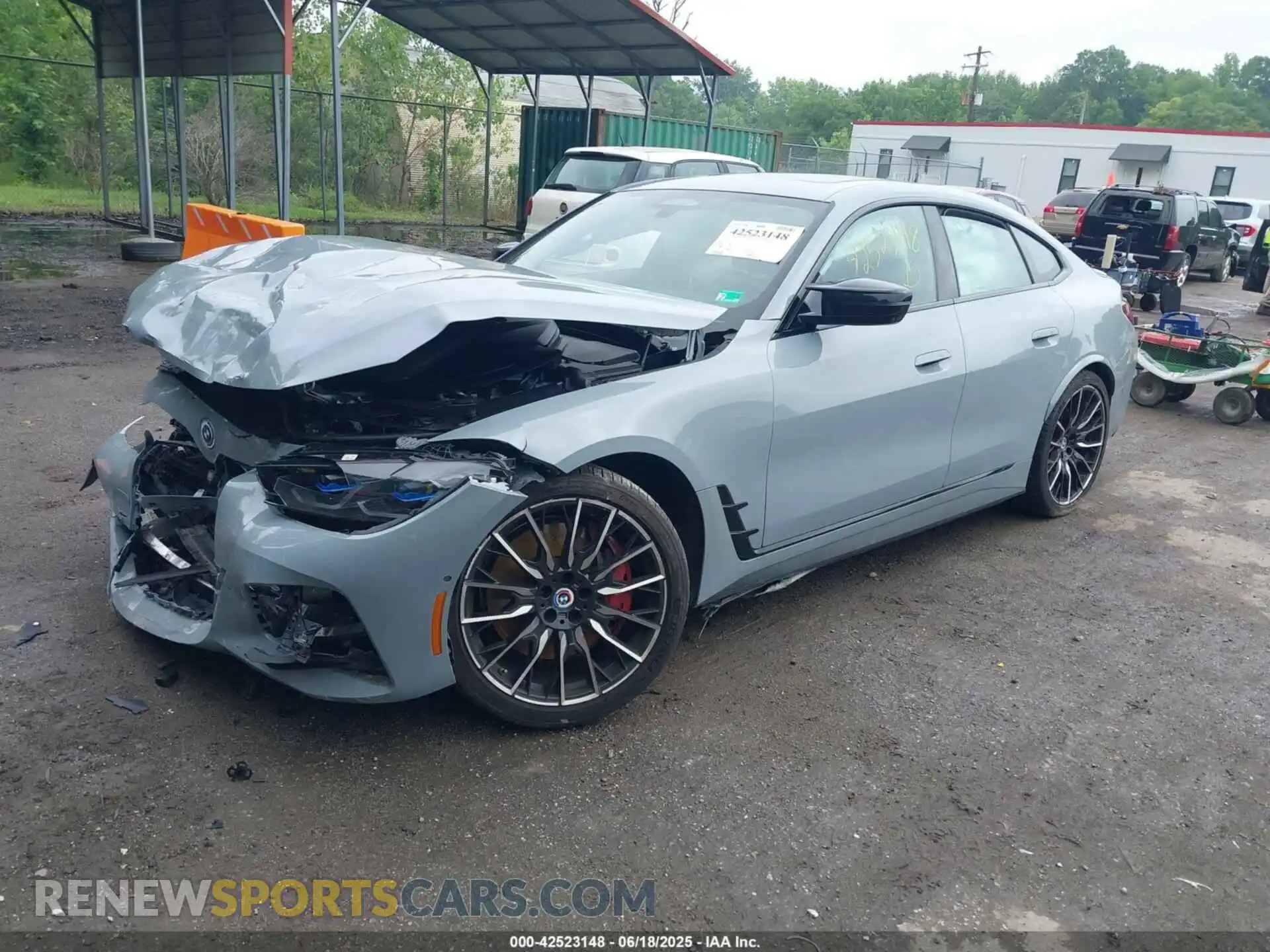 2 fotografías del automóvil dañado WBY33AW02NFN17224 BMW I4 2022