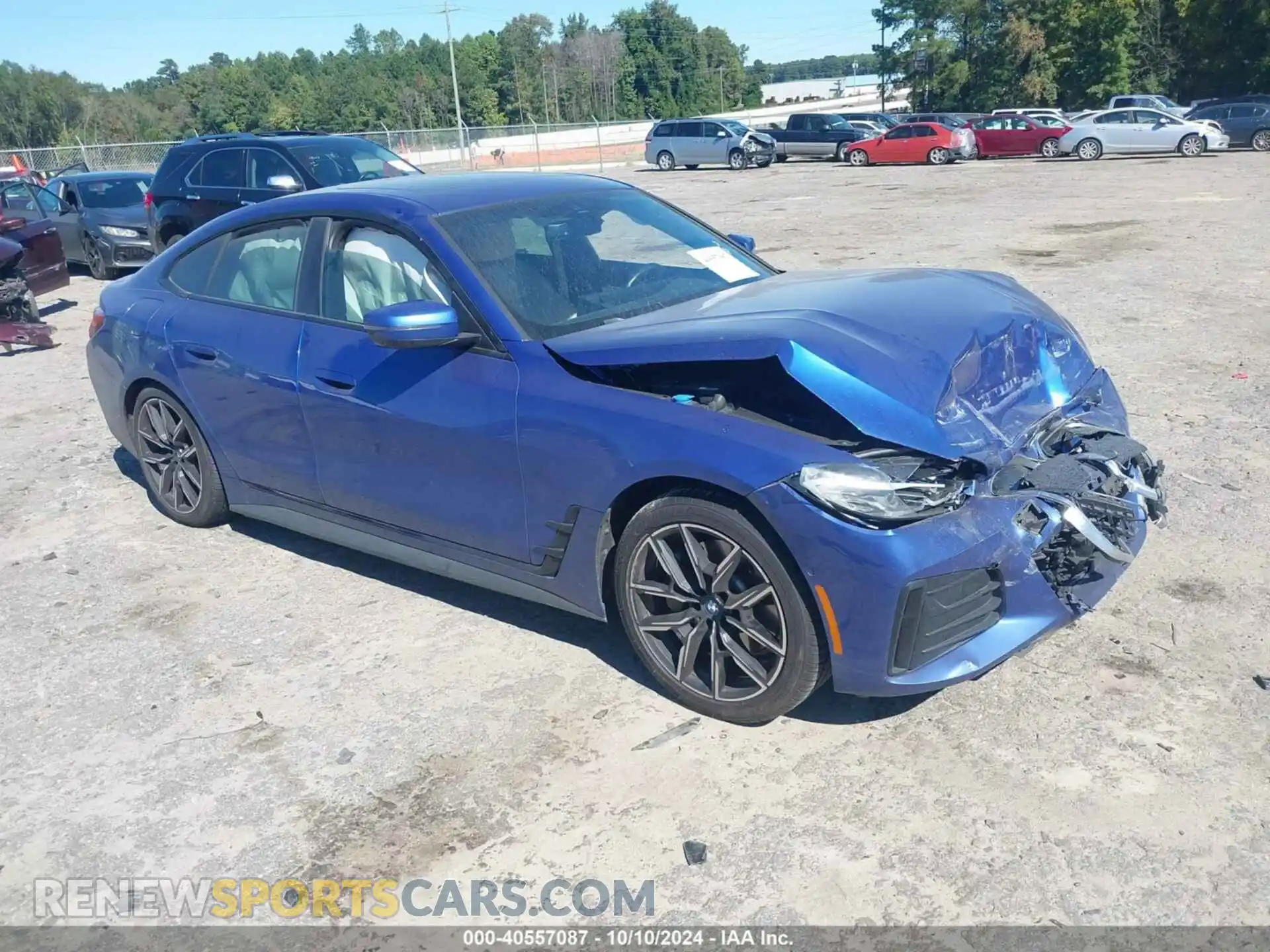 1 fotografías del automóvil dañado WBY73AW00NFN20706 BMW I4 2022