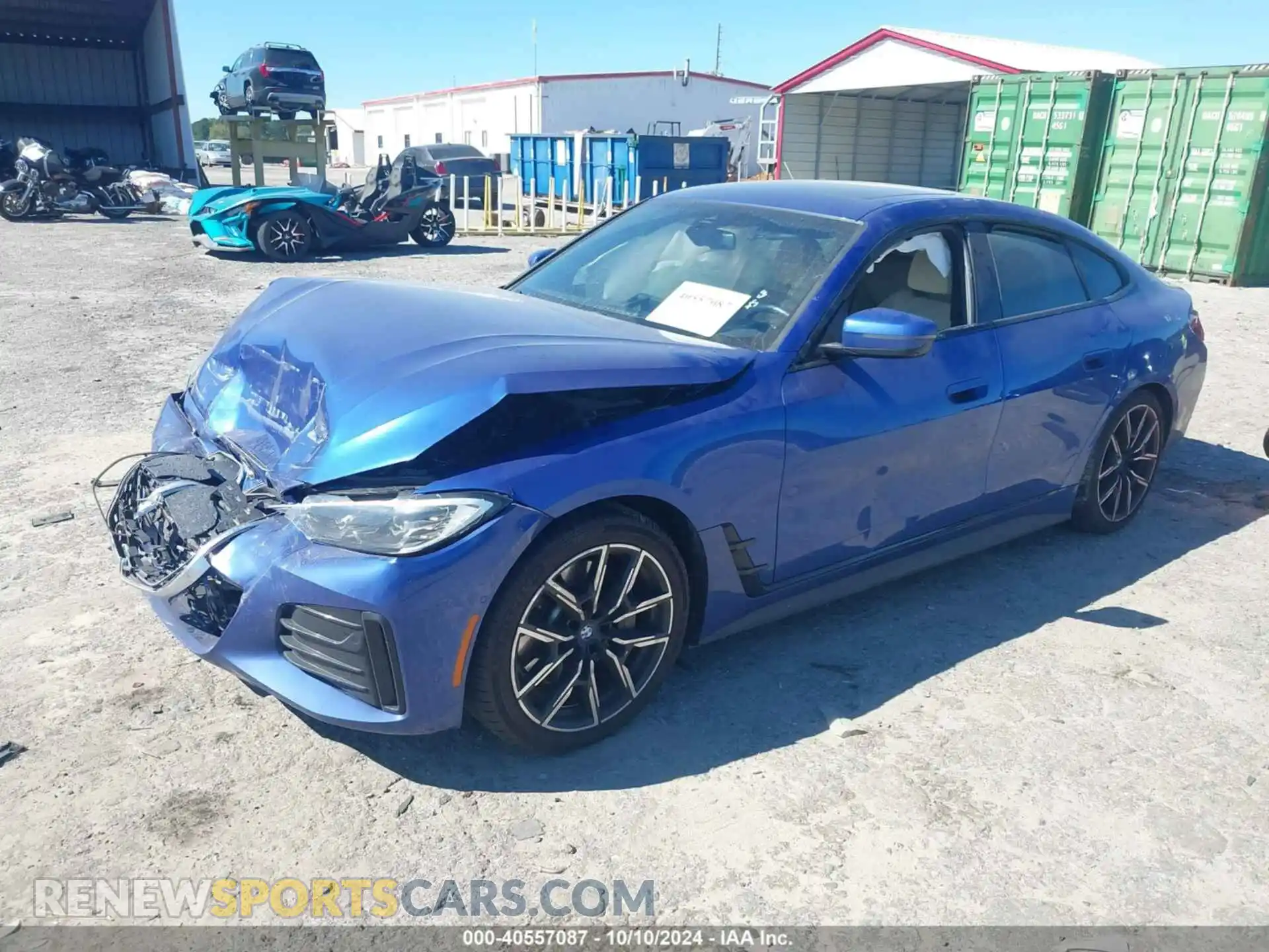 2 fotografías del automóvil dañado WBY73AW00NFN20706 BMW I4 2022