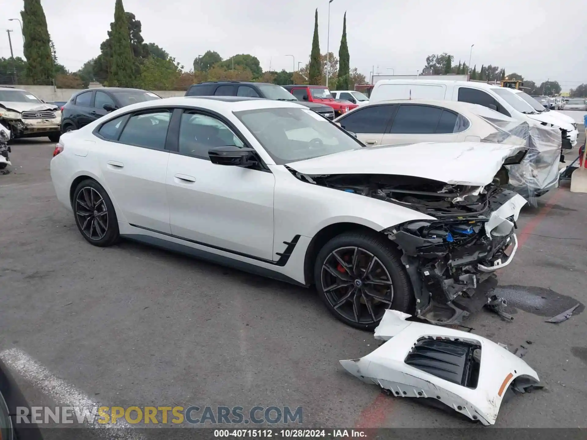 1 Photograph of a damaged car WBY33AW05PFP26539 BMW I4 2023