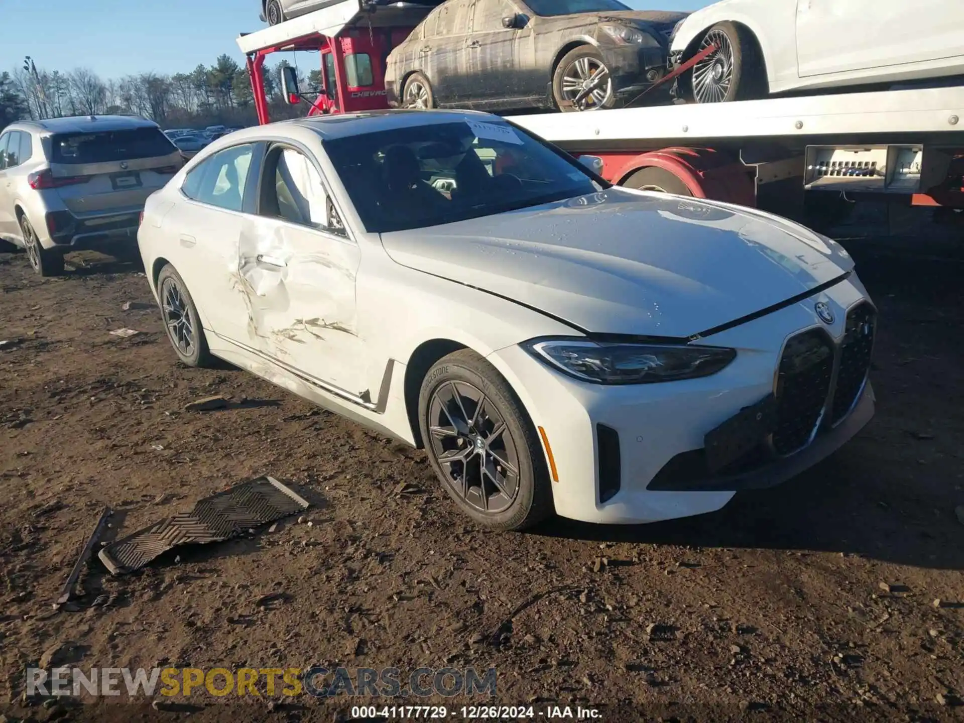 1 Photograph of a damaged car WBY43AW05PFP43720 BMW I4 2023