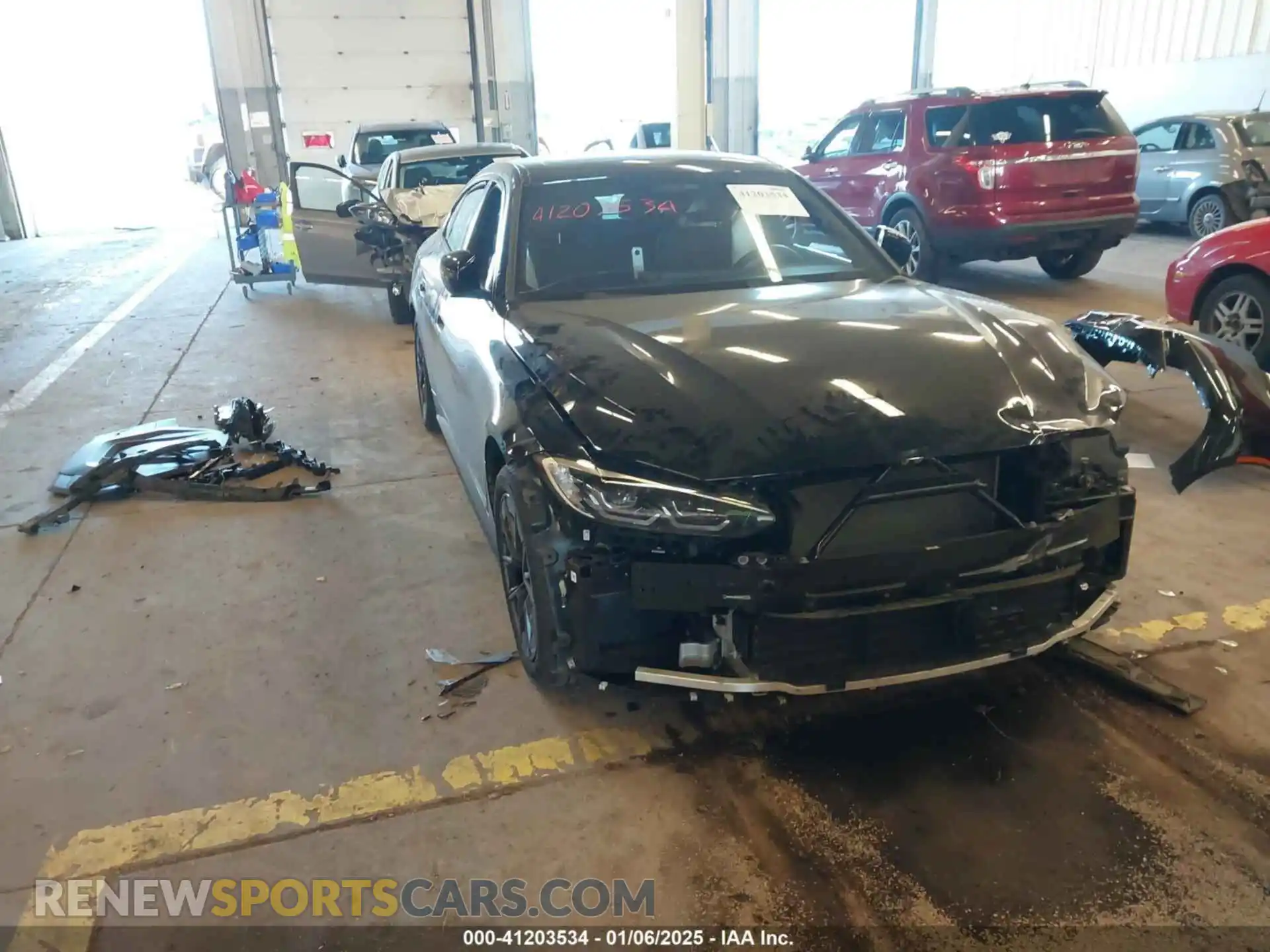 1 Photograph of a damaged car WBY73AW00PFR42980 BMW I4 2023