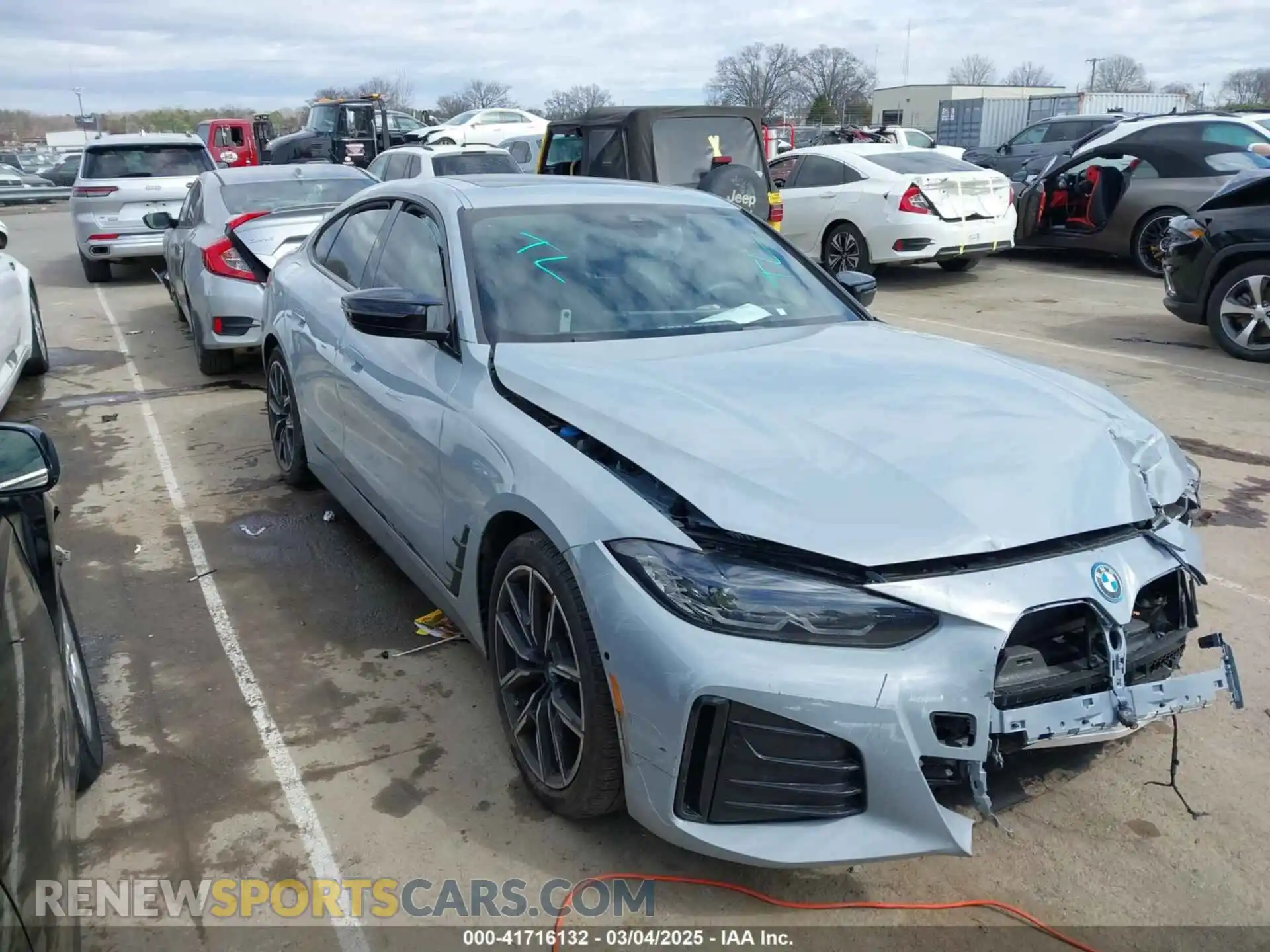 1 Photograph of a damaged car WBY33AW0XRFS38674 BMW I4 2024