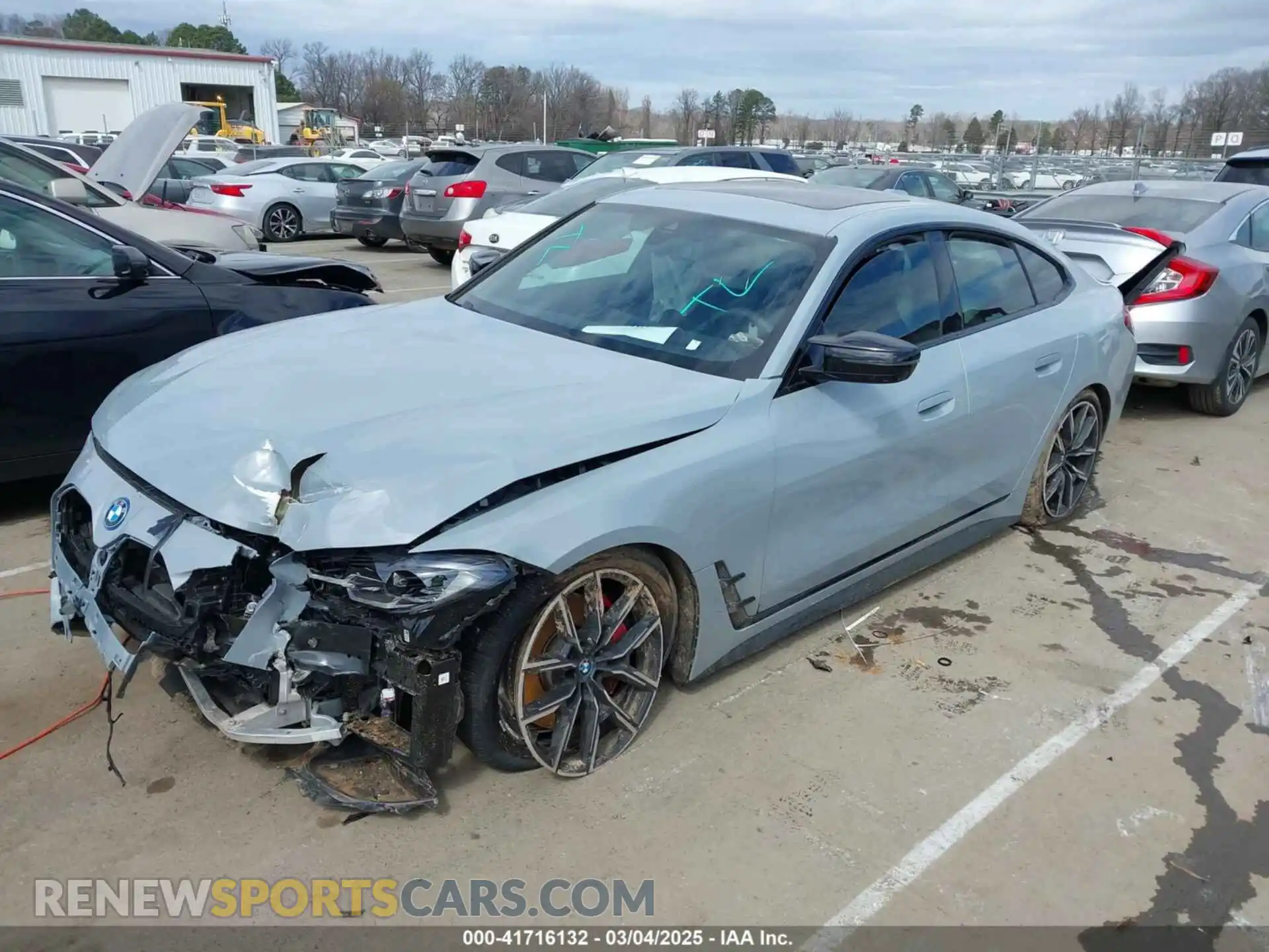 2 Photograph of a damaged car WBY33AW0XRFS38674 BMW I4 2024