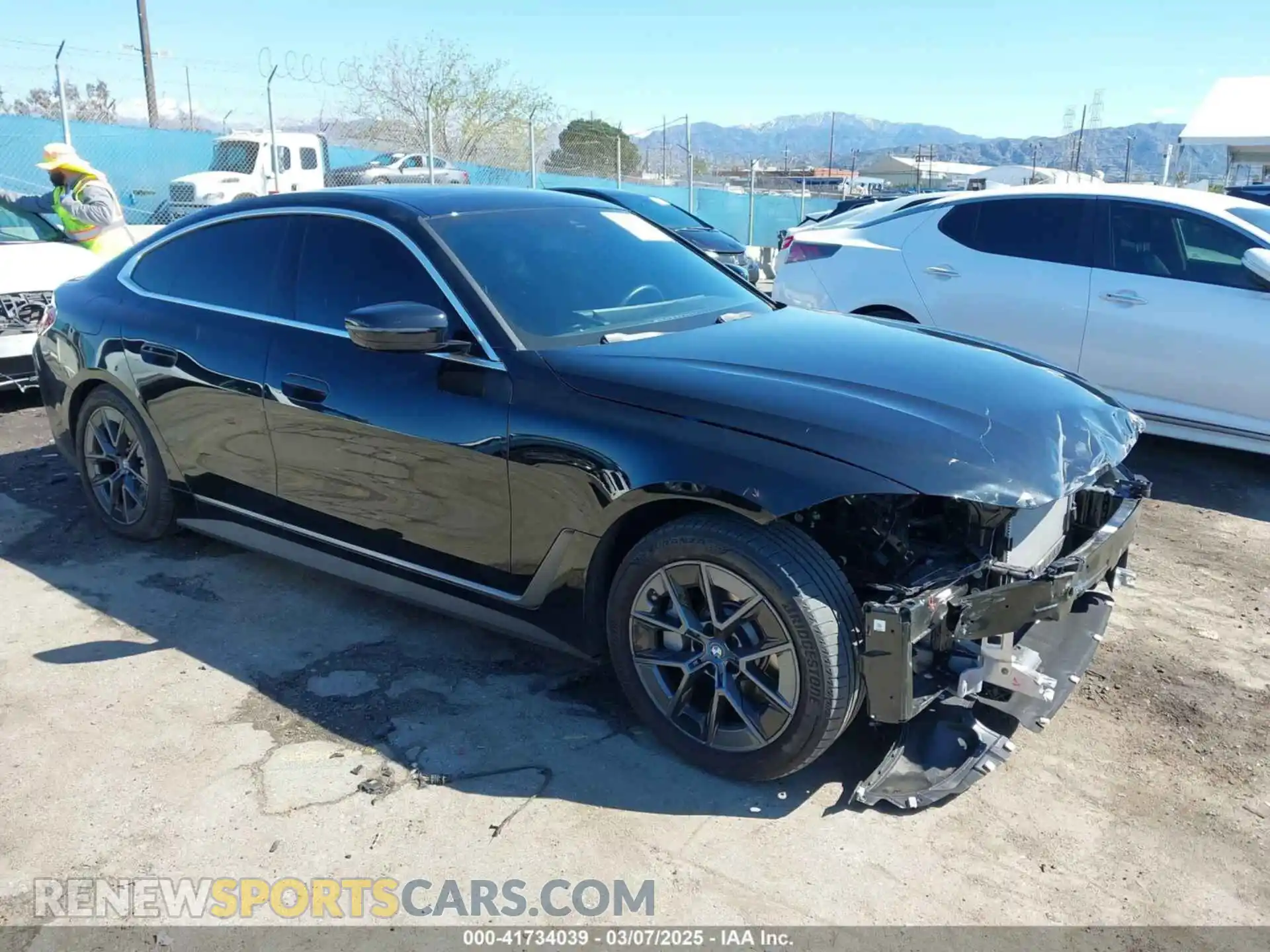 1 Photograph of a damaged car WBY43AW01RFS94328 BMW I4 2024