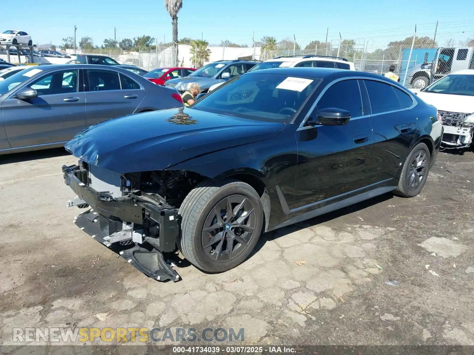 2 Photograph of a damaged car WBY43AW01RFS94328 BMW I4 2024