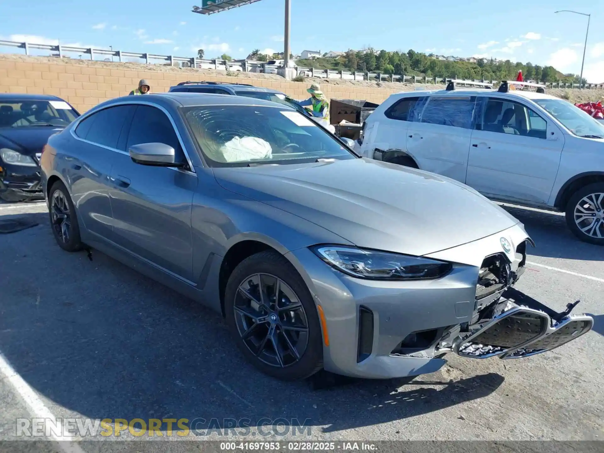 1 Photograph of a damaged car WBY43AW07RFS55615 BMW I4 2024