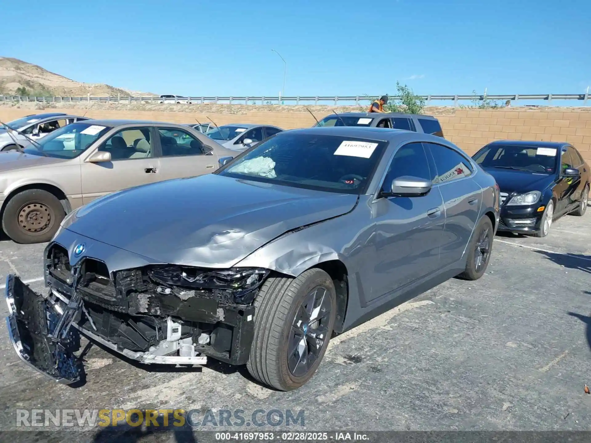2 Photograph of a damaged car WBY43AW07RFS55615 BMW I4 2024