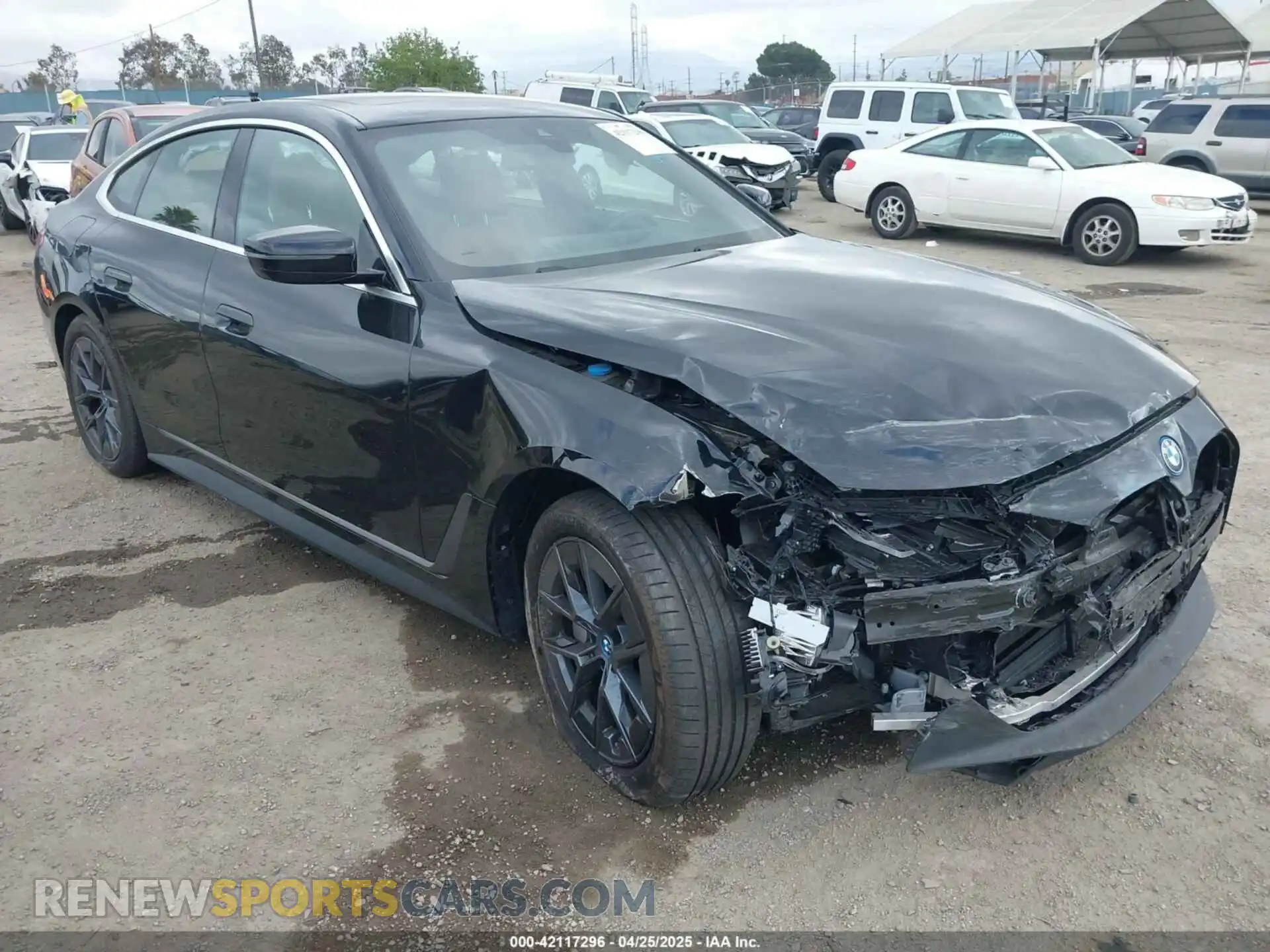 1 Photograph of a damaged car WBY43AW08RFS33929 BMW I4 2024