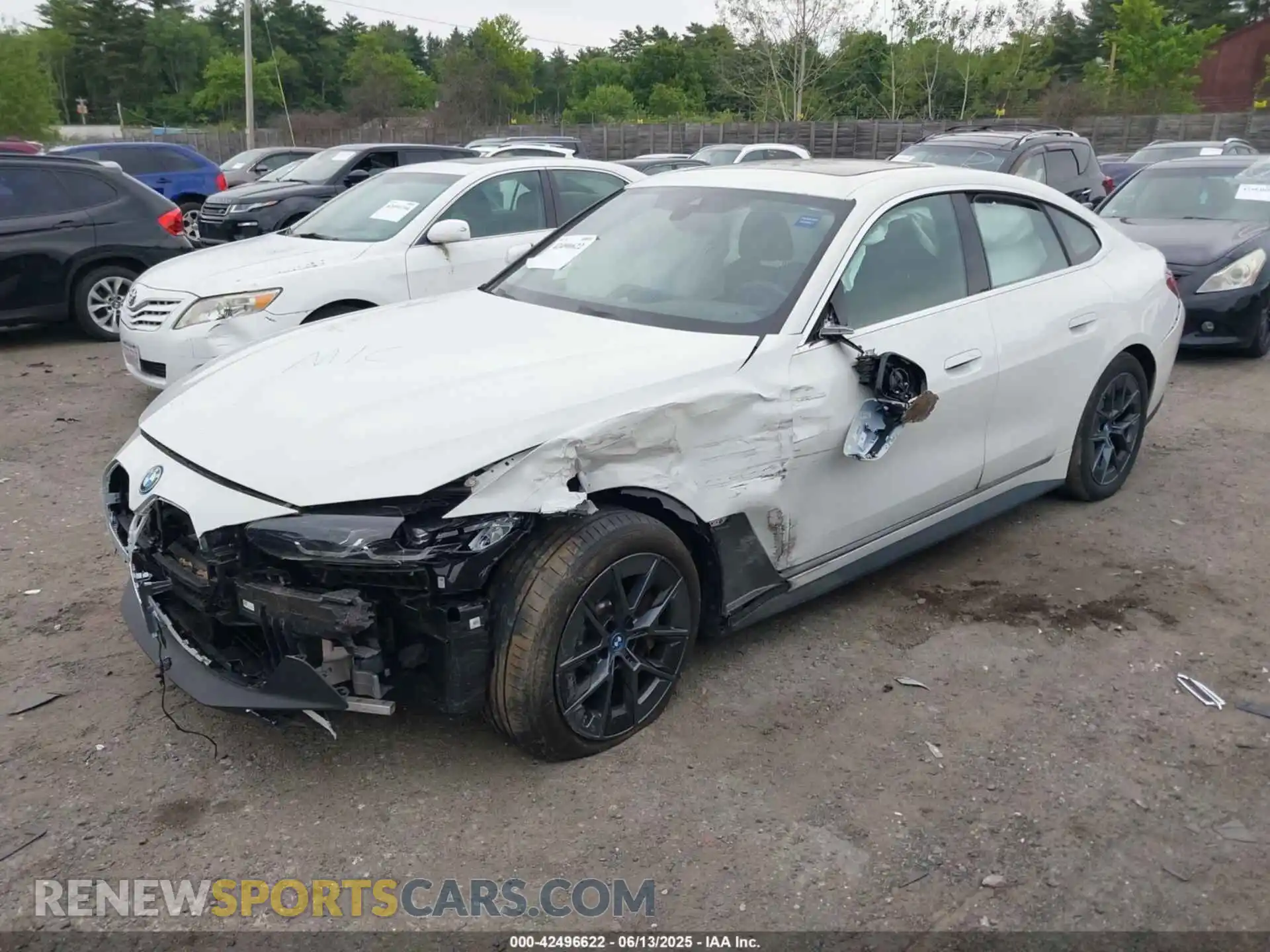 2 Photograph of a damaged car WBY43AW0XRFS64888 BMW I4 2024