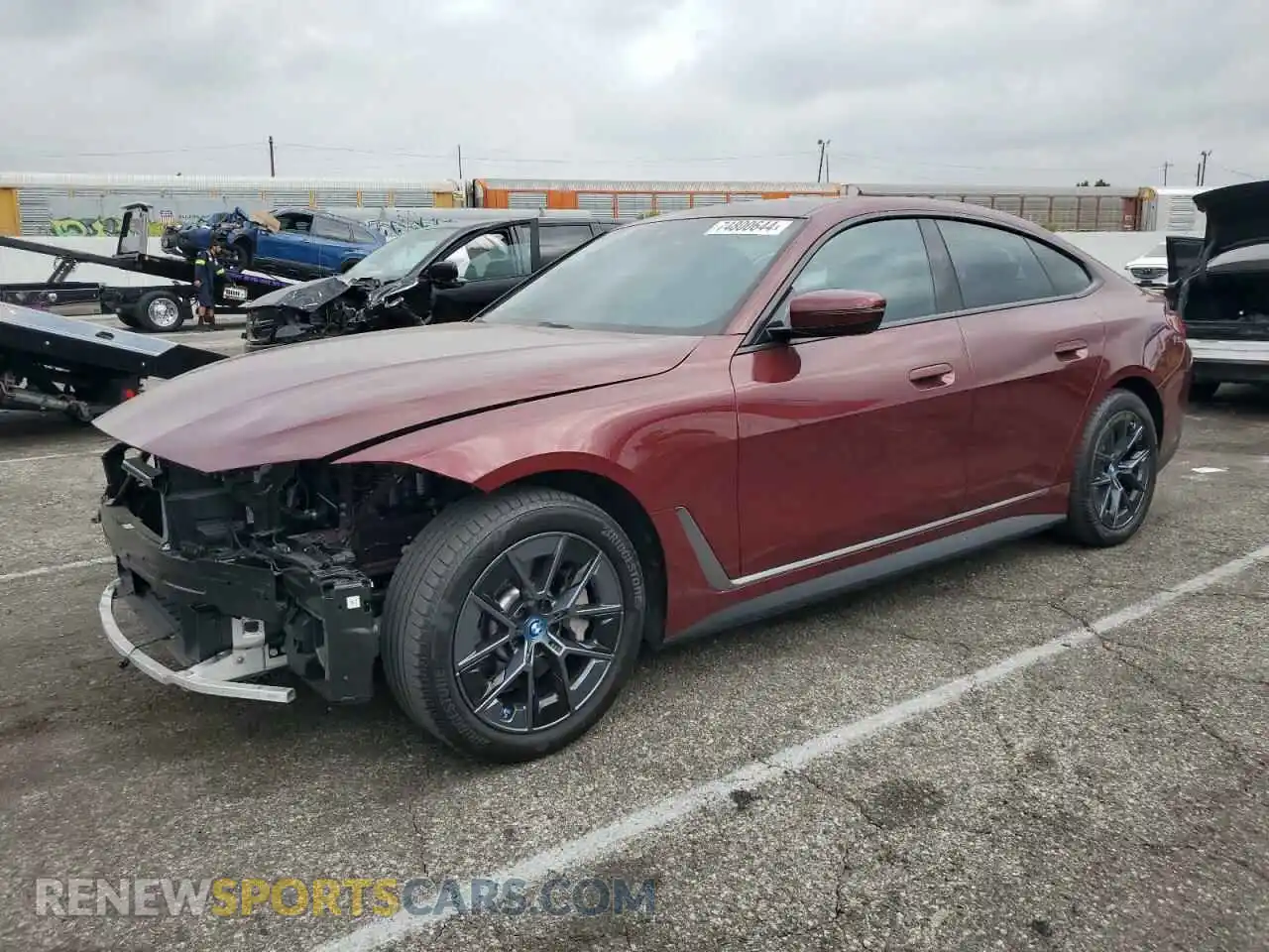 1 Photograph of a damaged car WBY73AW01NFN11450 BMW I4 EDRIVE 2022