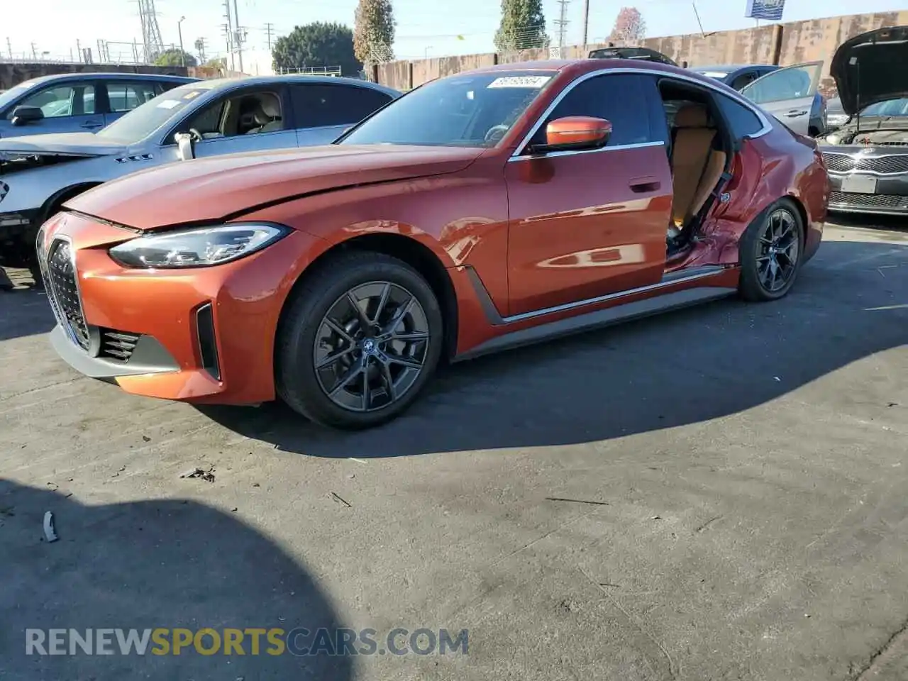 1 Photograph of a damaged car WBY73AW03NFN22207 BMW I4 EDRIVE 2022