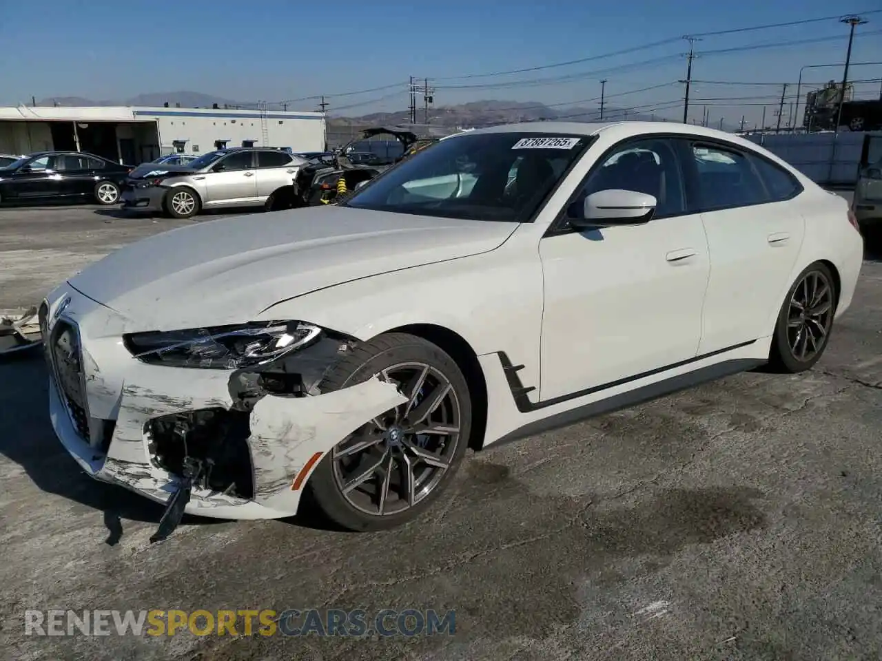 1 Photograph of a damaged car WBY73AW09NFM60389 BMW I4 EDRIVE 2022