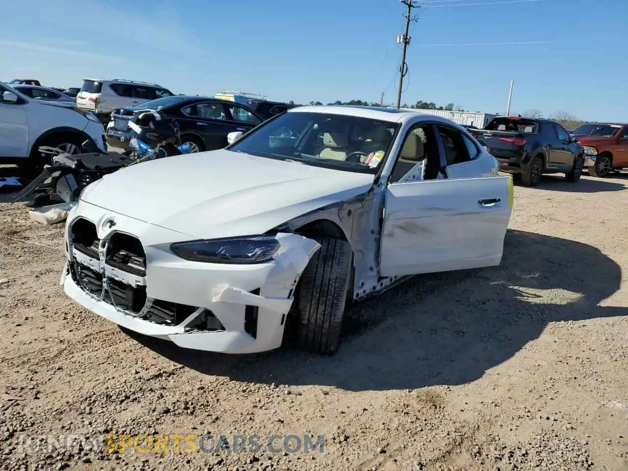 1 Photograph of a damaged car WBY43AW03PFP62850 BMW I4 EDRIVE 2023