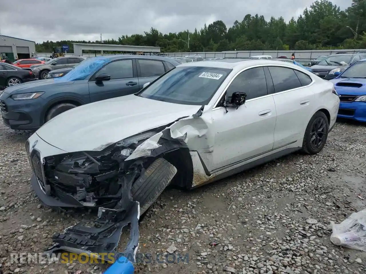 1 Photograph of a damaged car WBY43AW04PFR16630 BMW I4 EDRIVE 2023