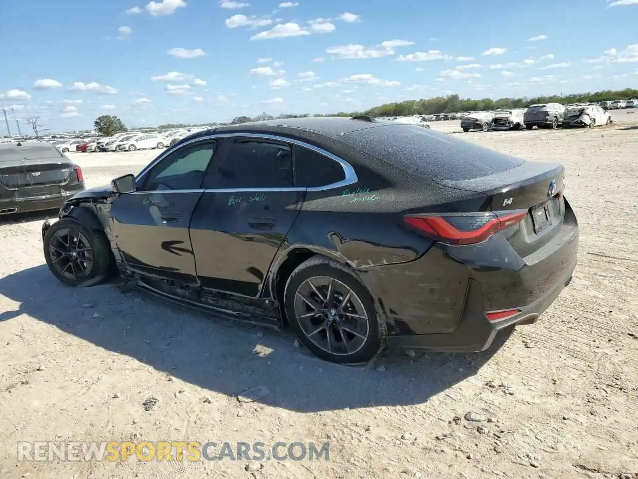2 Фотография поврежденного автомобиля WBY43AW0XPFP97157 BMW I4 EDRIVE 2023
