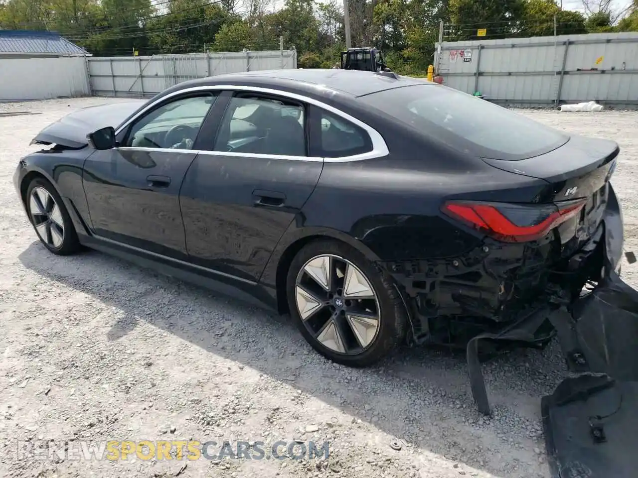 2 Photograph of a damaged car WBY73AW06PFP98271 BMW I4 EDRIVE 2023