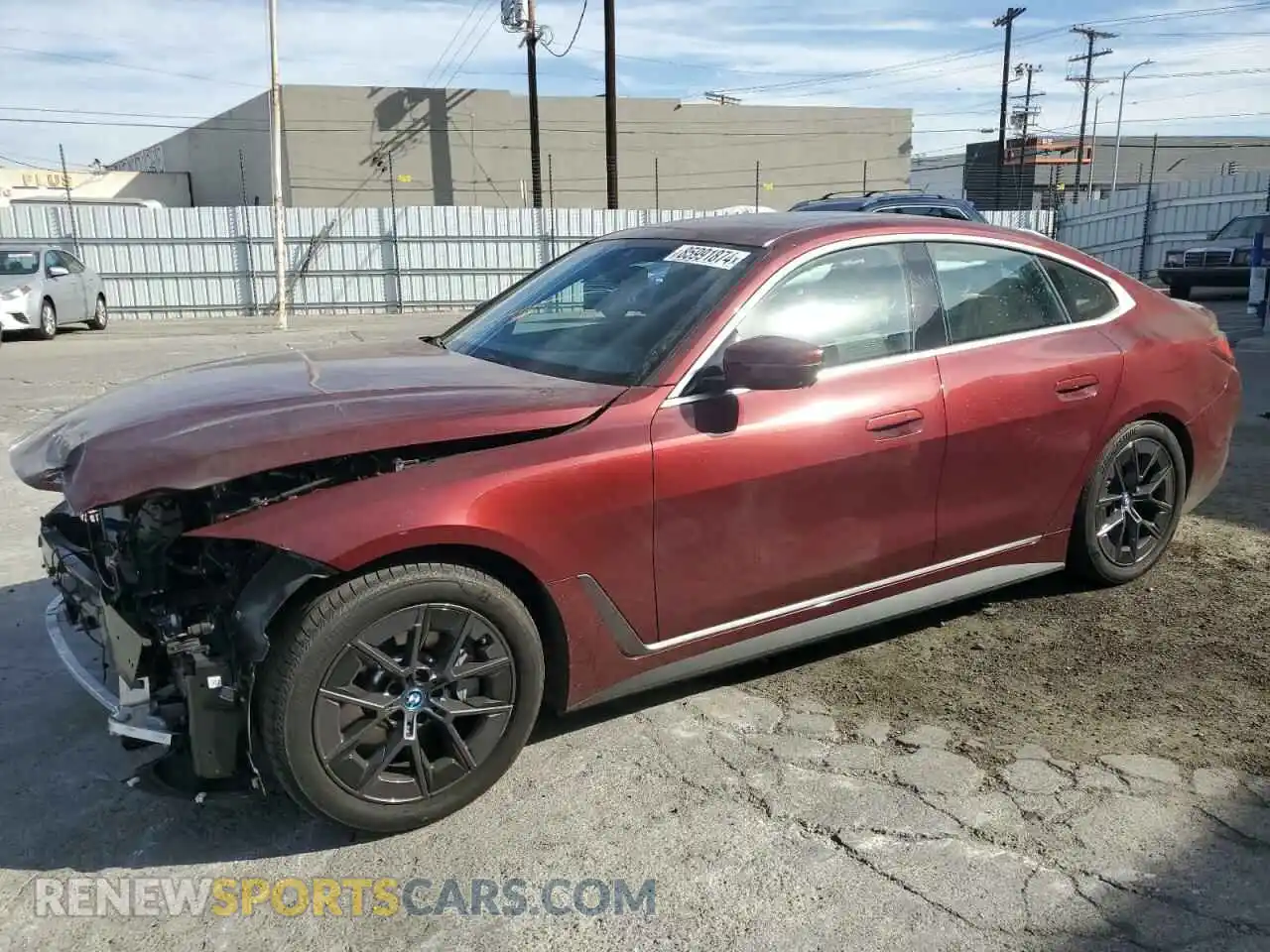 1 Photograph of a damaged car WBY43AW00RFS13061 BMW I4 EDRIVE 2024