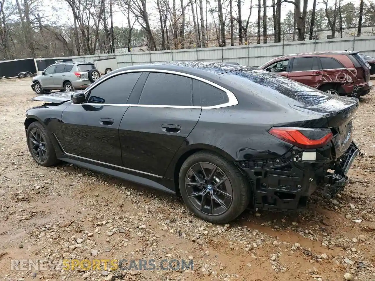 2 Photograph of a damaged car WBY43AW05RFR71493 BMW I4 EDRIVE 2024