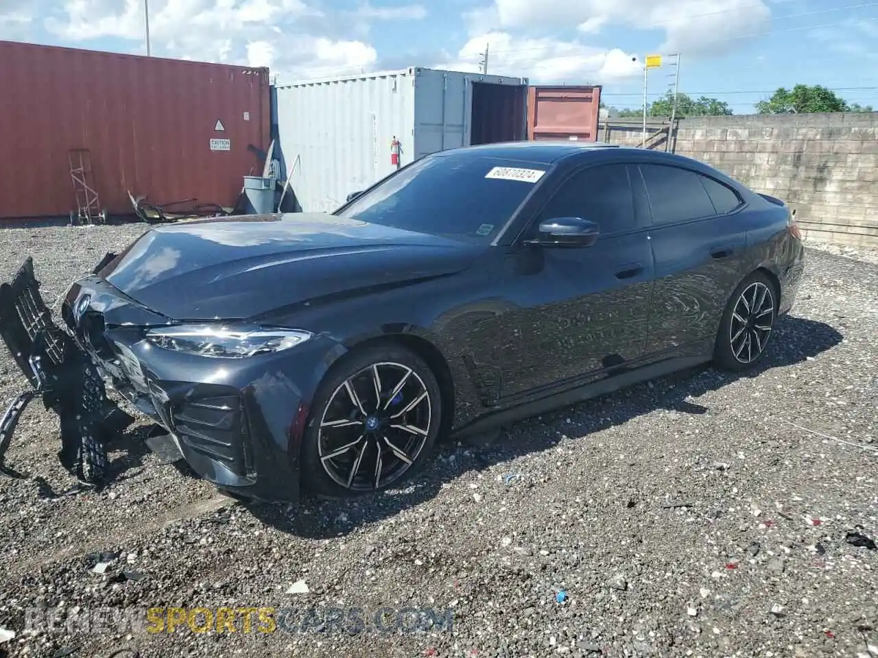 1 Photograph of a damaged car WBY43AW05RFS30003 BMW I4 EDRIVE 2024