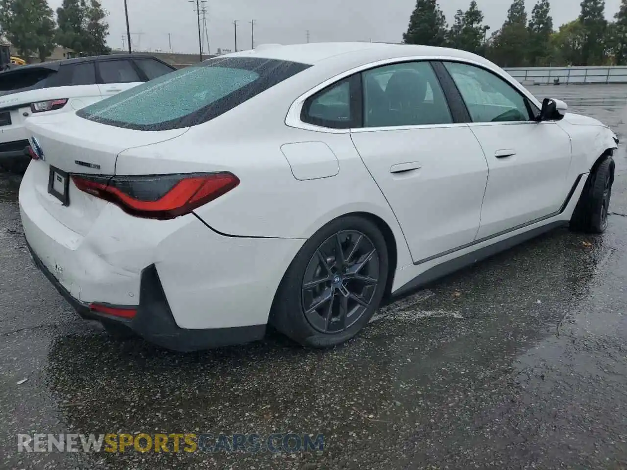 3 Photograph of a damaged car WBY43AW08RFR82794 BMW I4 EDRIVE 2024