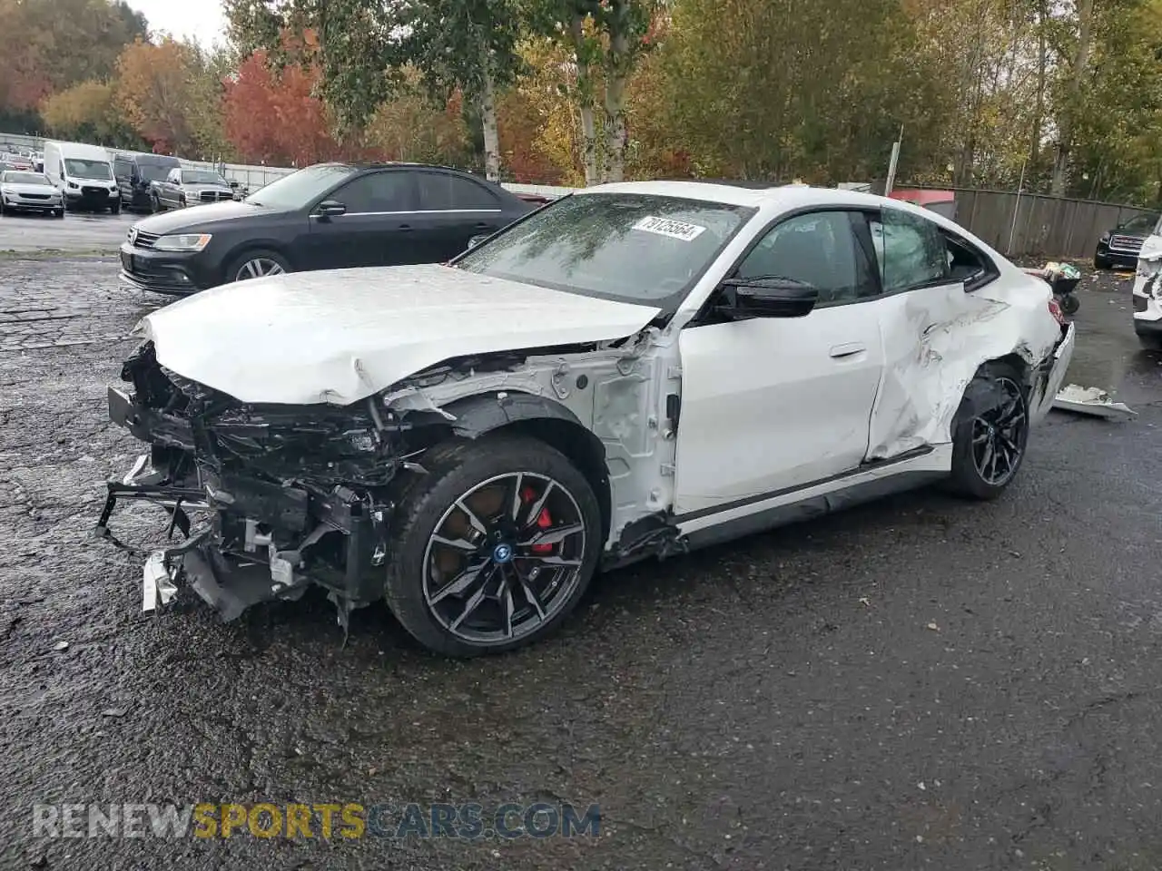 1 Photograph of a damaged car WBY33AW04RFS73484 BMW I4 M50 2024