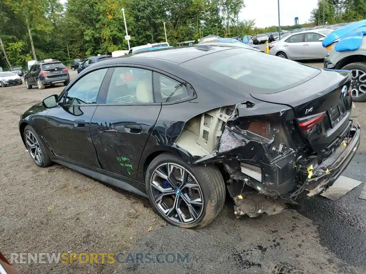 2 Photograph of a damaged car WBY33AW07RFS16874 BMW I4 M50 2024