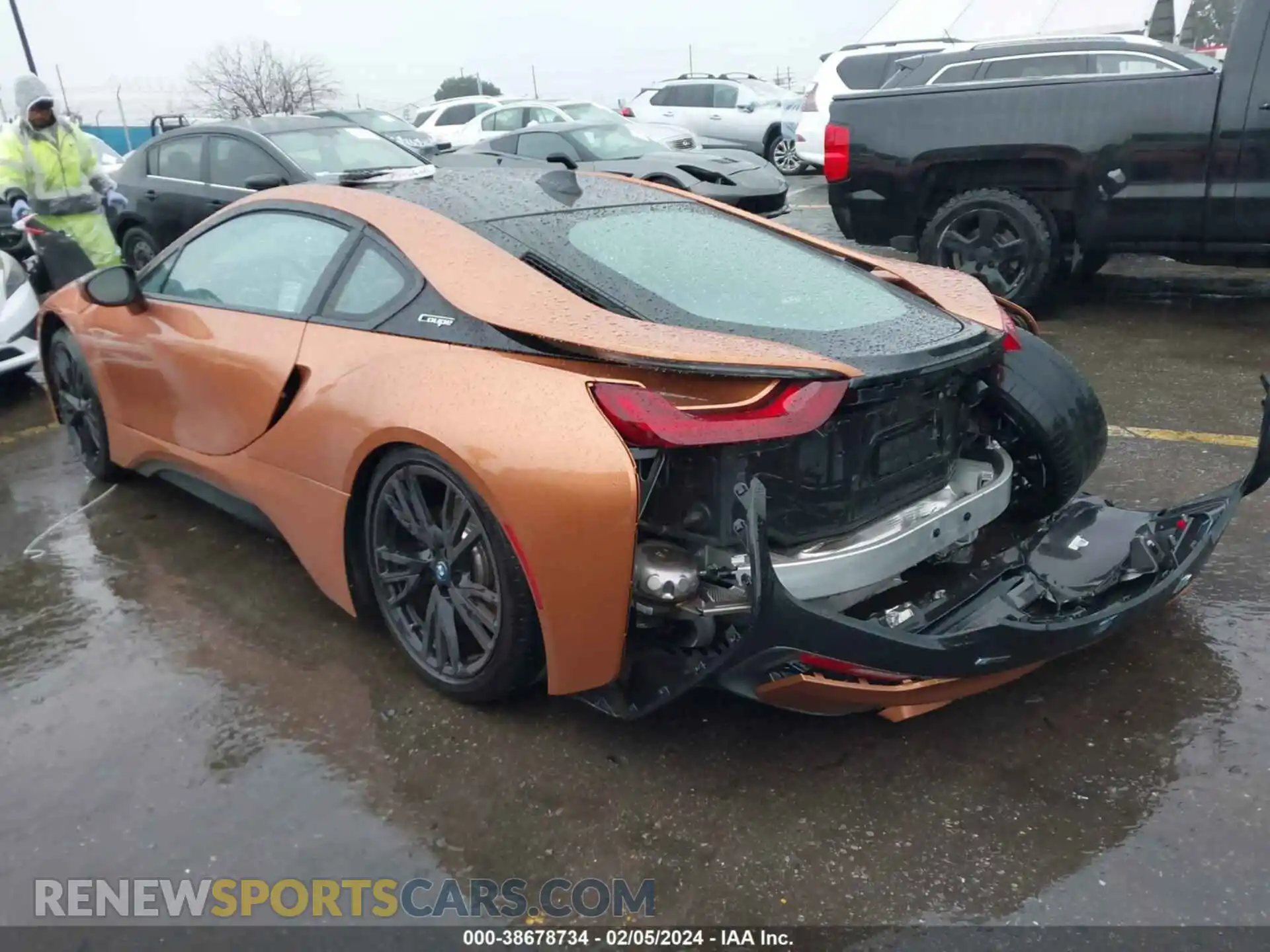 3 fotografías del automóvil dañado WBY2Z4C52KVB81753 BMW I8 2019