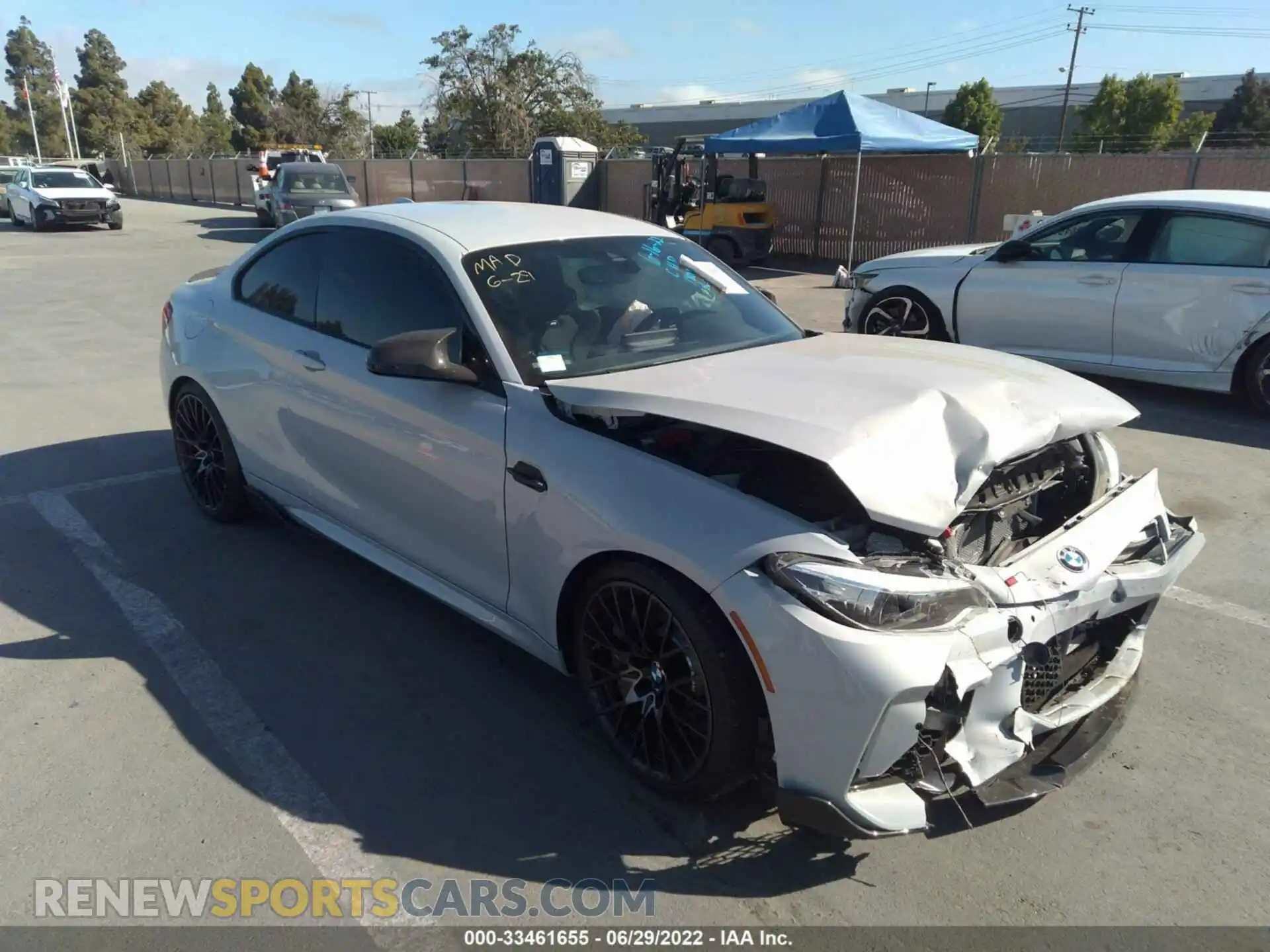 1 Photograph of a damaged car WBS2U7C01L7F01133 BMW M2 2020