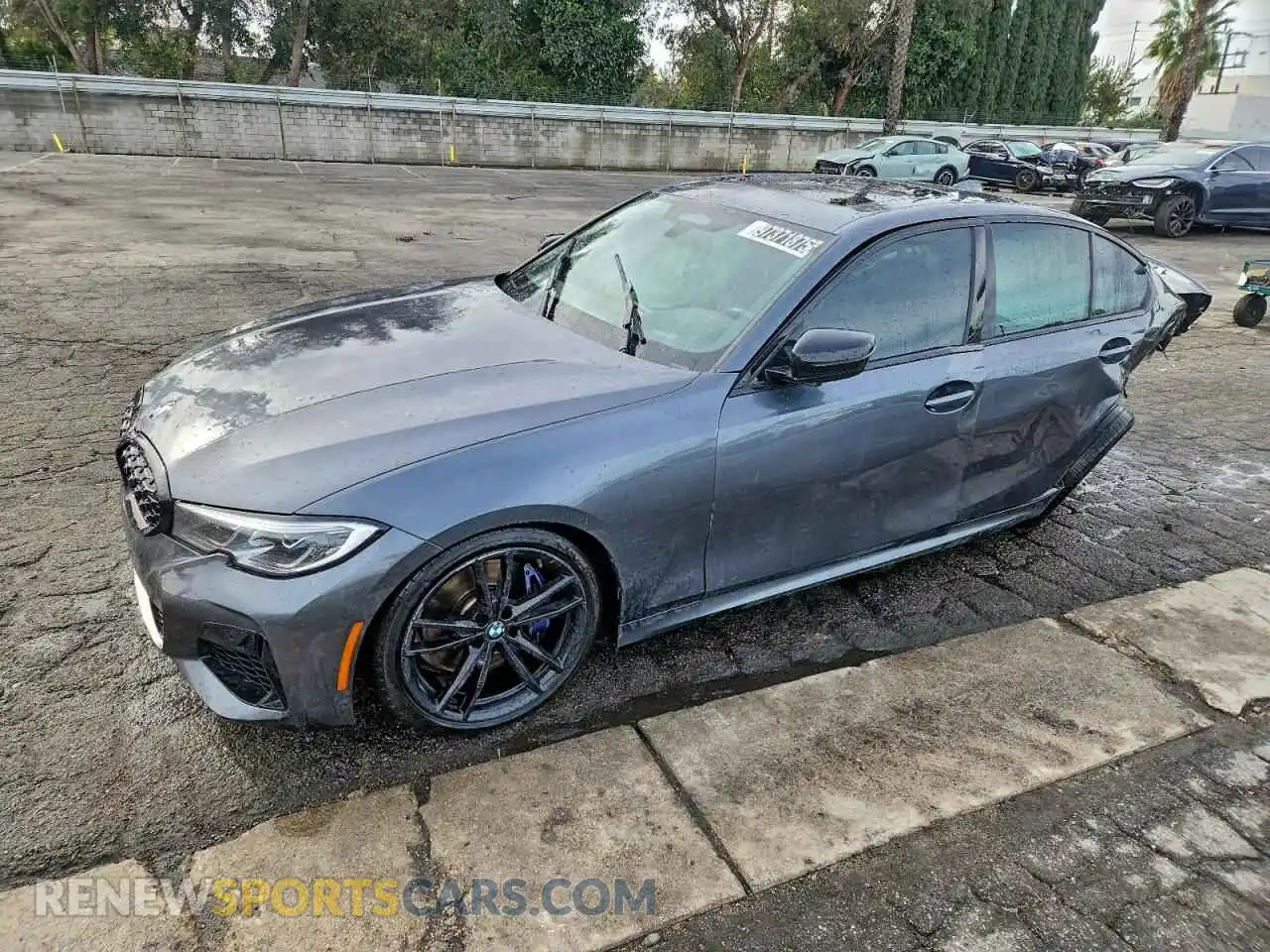 1 Photograph of a damaged car 3MW5U7J01M8C14196 BMW M3 2021