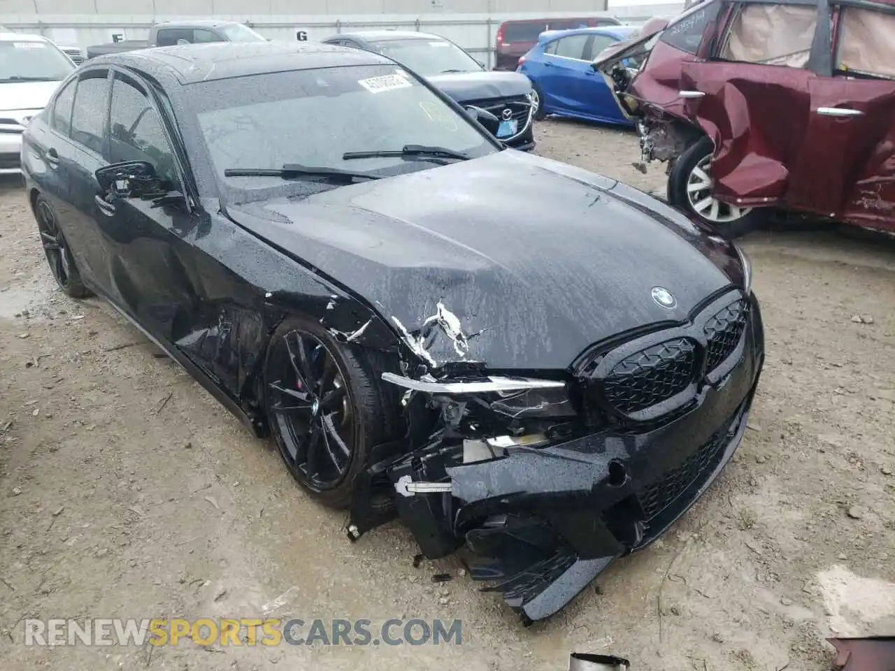 1 Photograph of a damaged car 3MW5U9J00M8B87293 BMW M3 2021