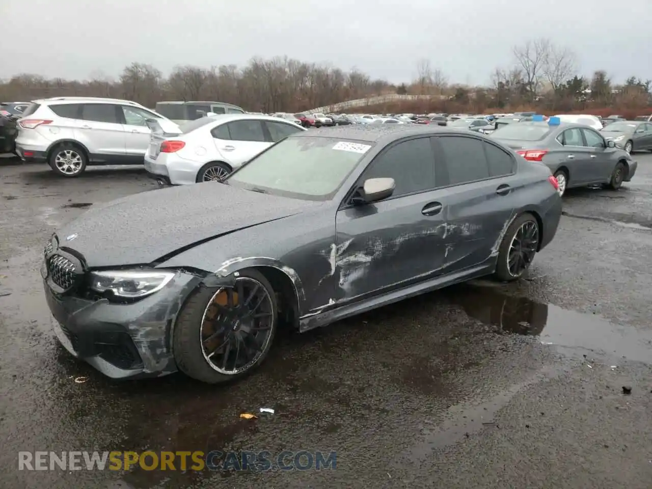 1 Photograph of a damaged car 3MW5U9J02M8B84525 BMW M3 2021