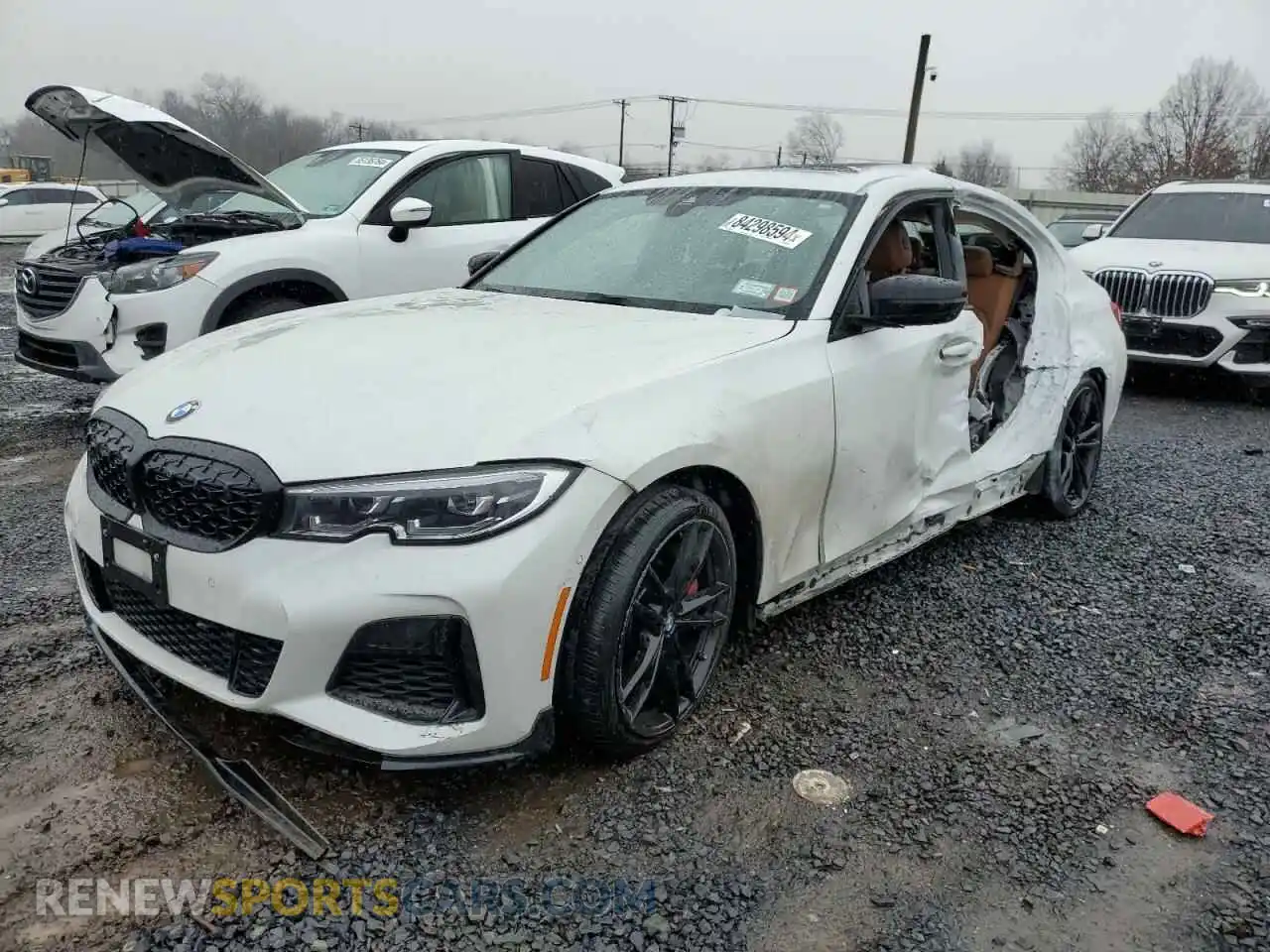1 fotografías del automóvil dañado 3MW5U9J06M8C08793 BMW M3 2021