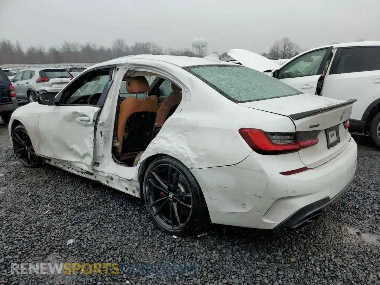 2 fotografías del automóvil dañado 3MW5U9J06M8C08793 BMW M3 2021